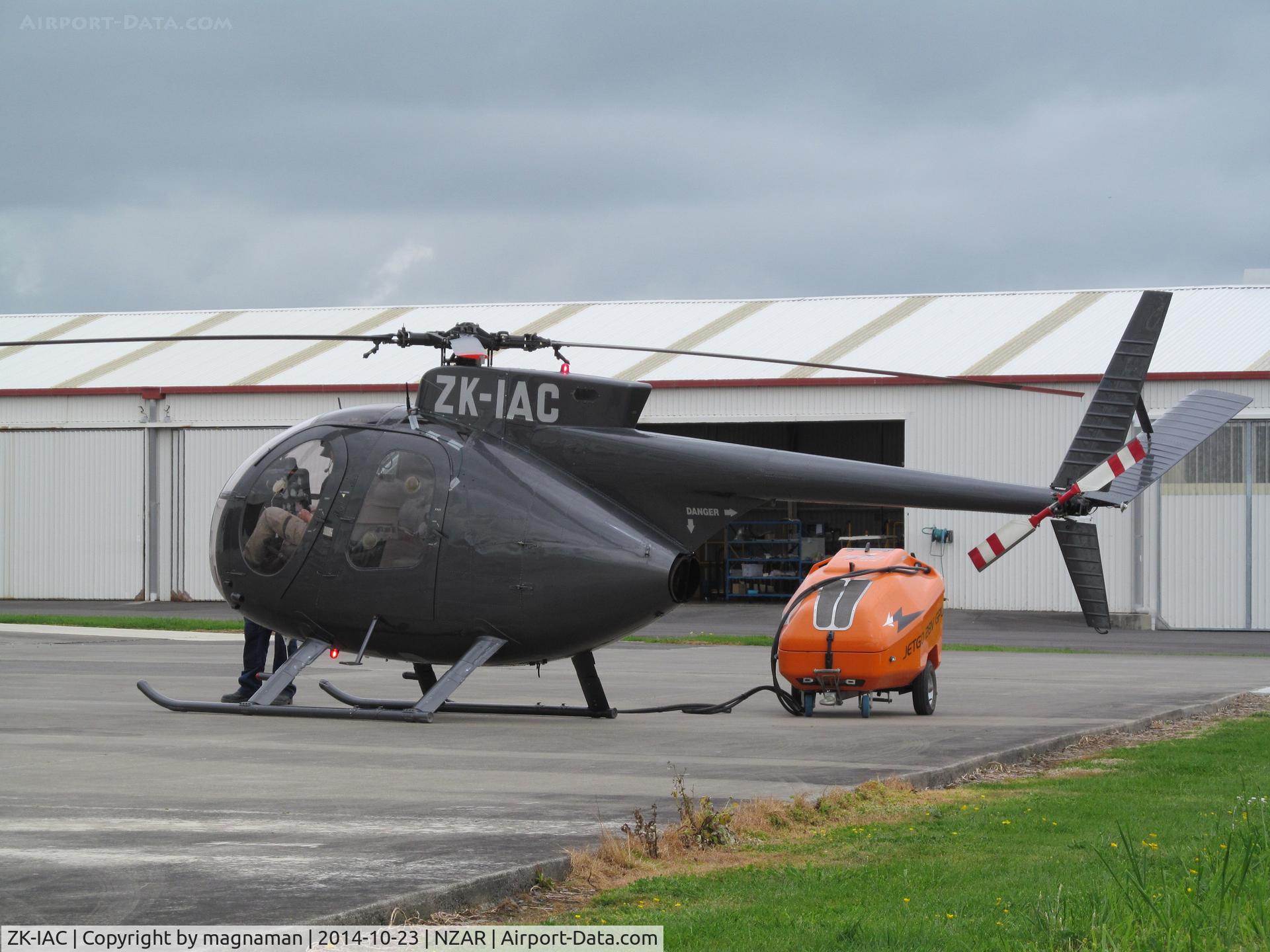 ZK-IAC, Hughes (Kawasaki) 500C (369HS) C/N 6644, Outside Hawker Pacific