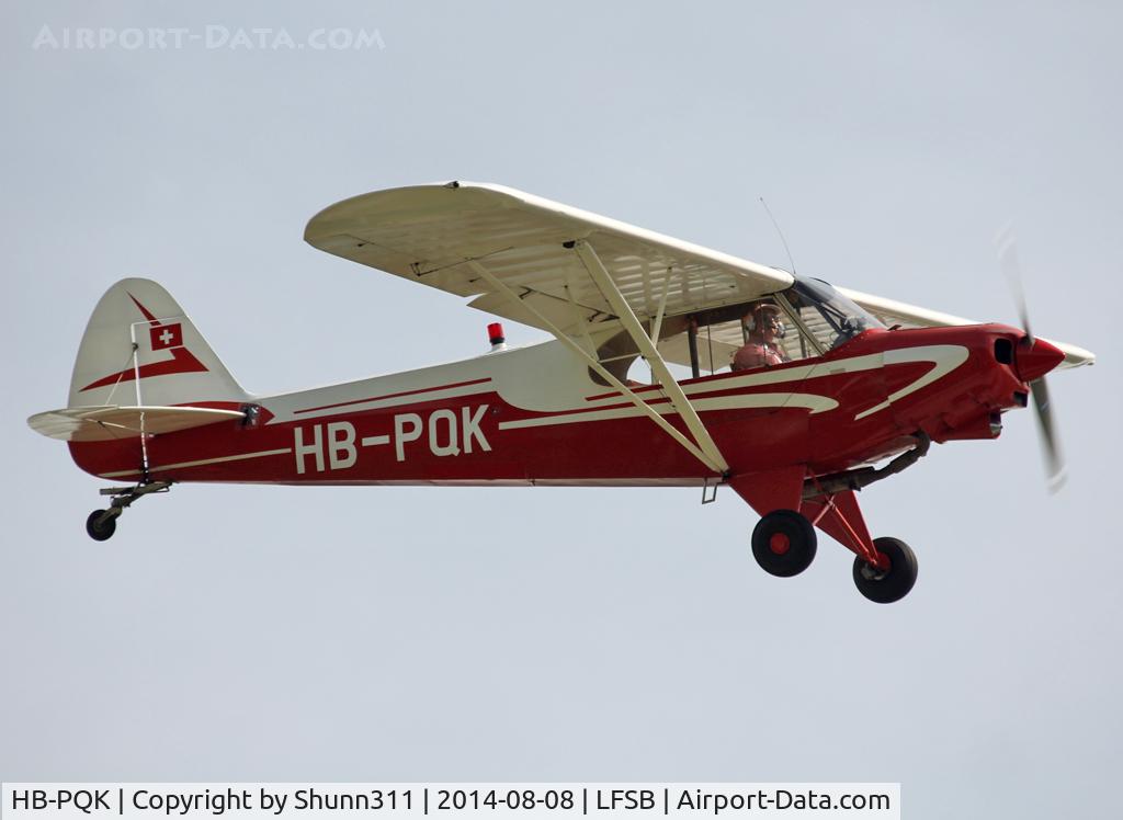 HB-PQK, 1960 Piper PA-18-150 Super Cub C/N 18-7323, Landing rwy 16