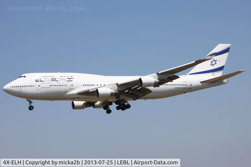 4X-ELH, 1996 Boeing 747-412 C/N 26555, Landing. Scrapped in June 2017