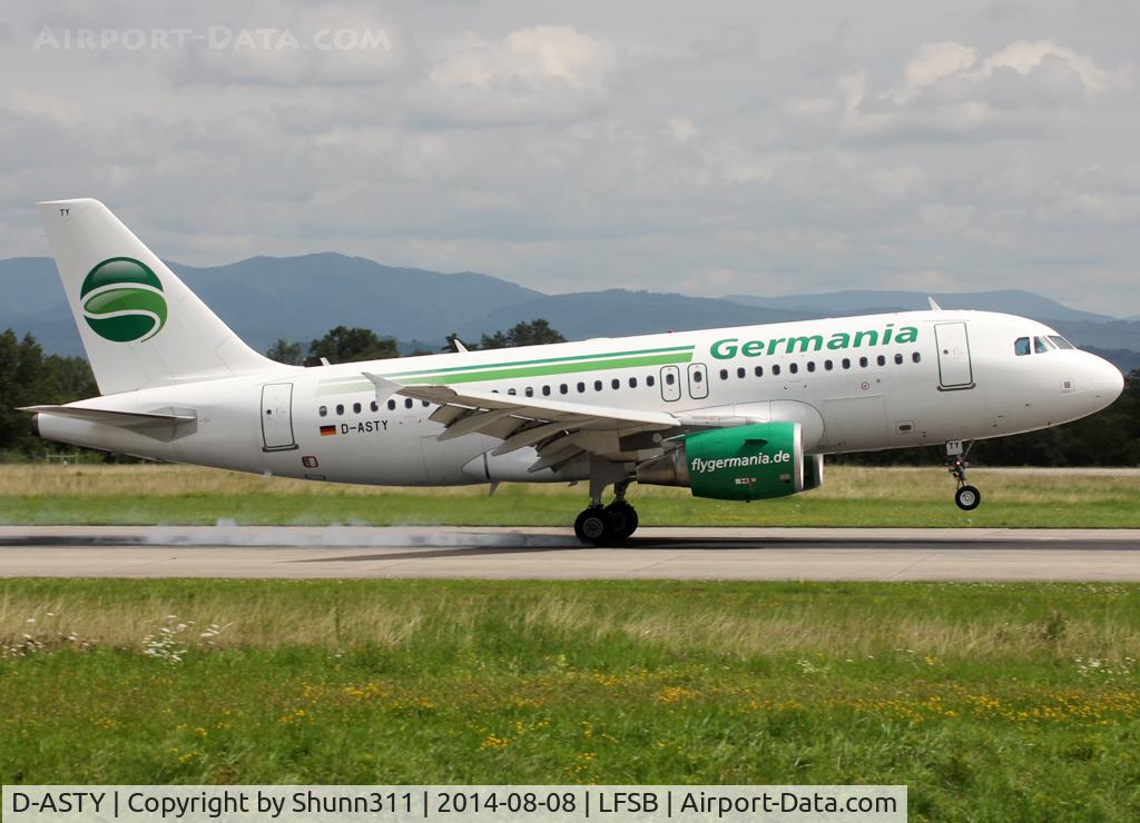 D-ASTY, 2008 Airbus A319-112 C/N 3407, Landing rwy 16