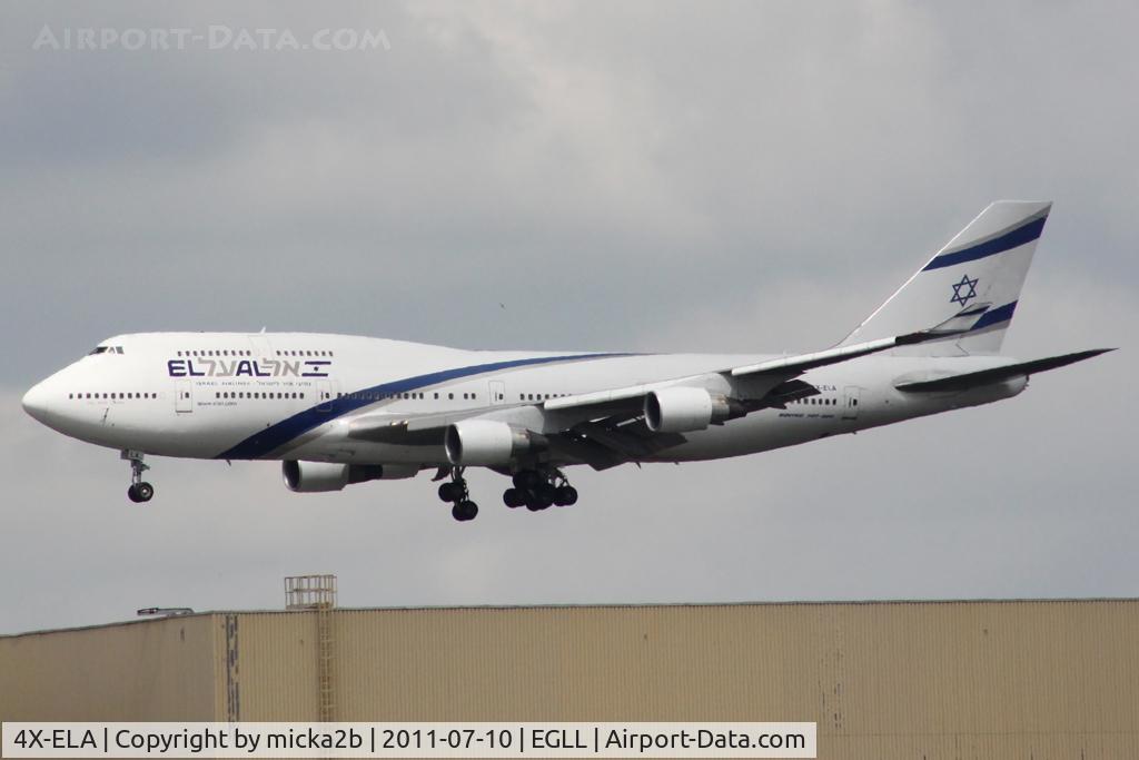4X-ELA, 1994 Boeing 747-458 C/N 26055, Landing