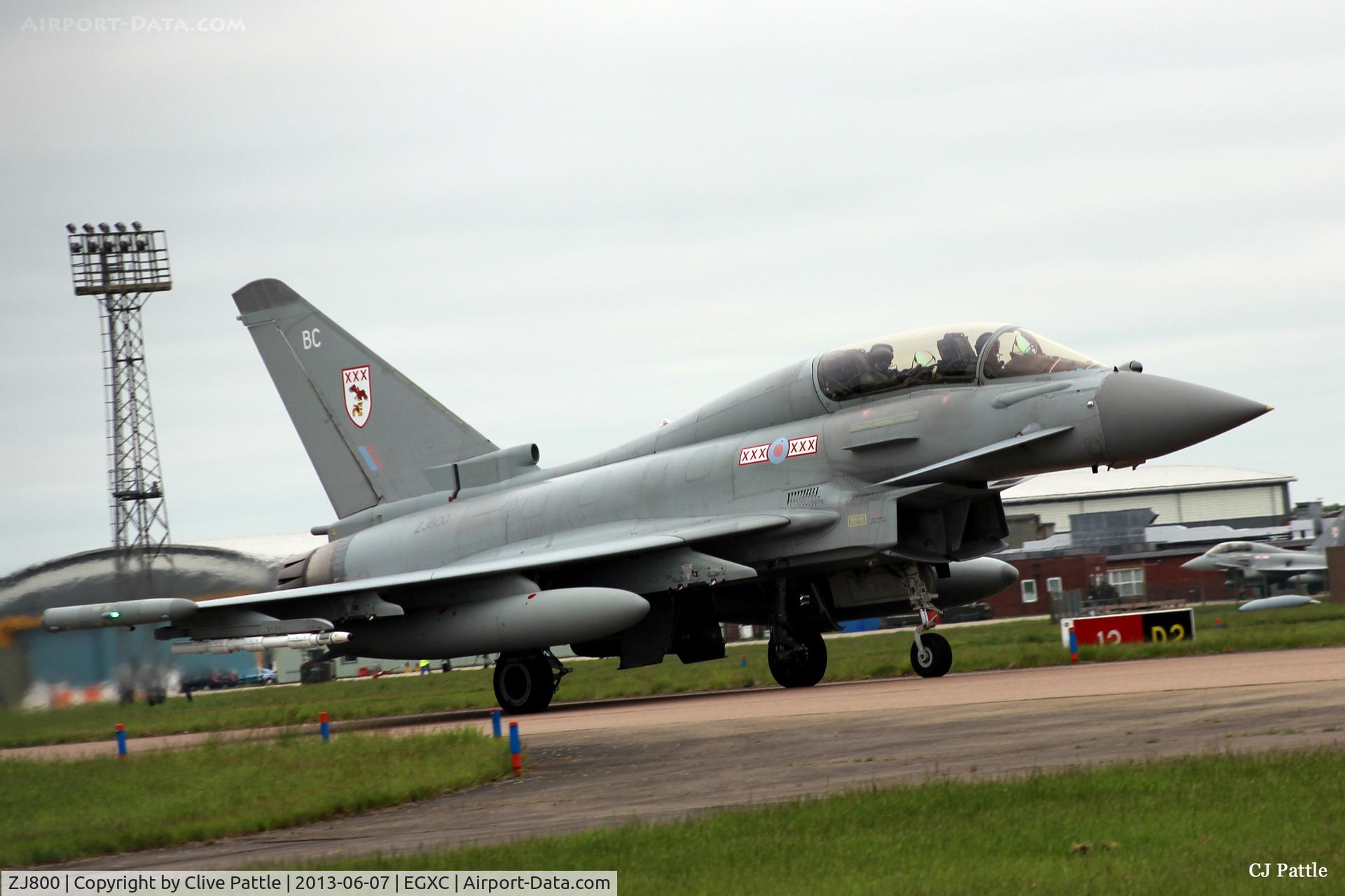 ZJ800, 2003 Eurofighter EF-2000 Typhoon T3 C/N 004/BT001, In action at RAF Coningsby EGXC - coded 'BC' of RAF 29(R) Sqn