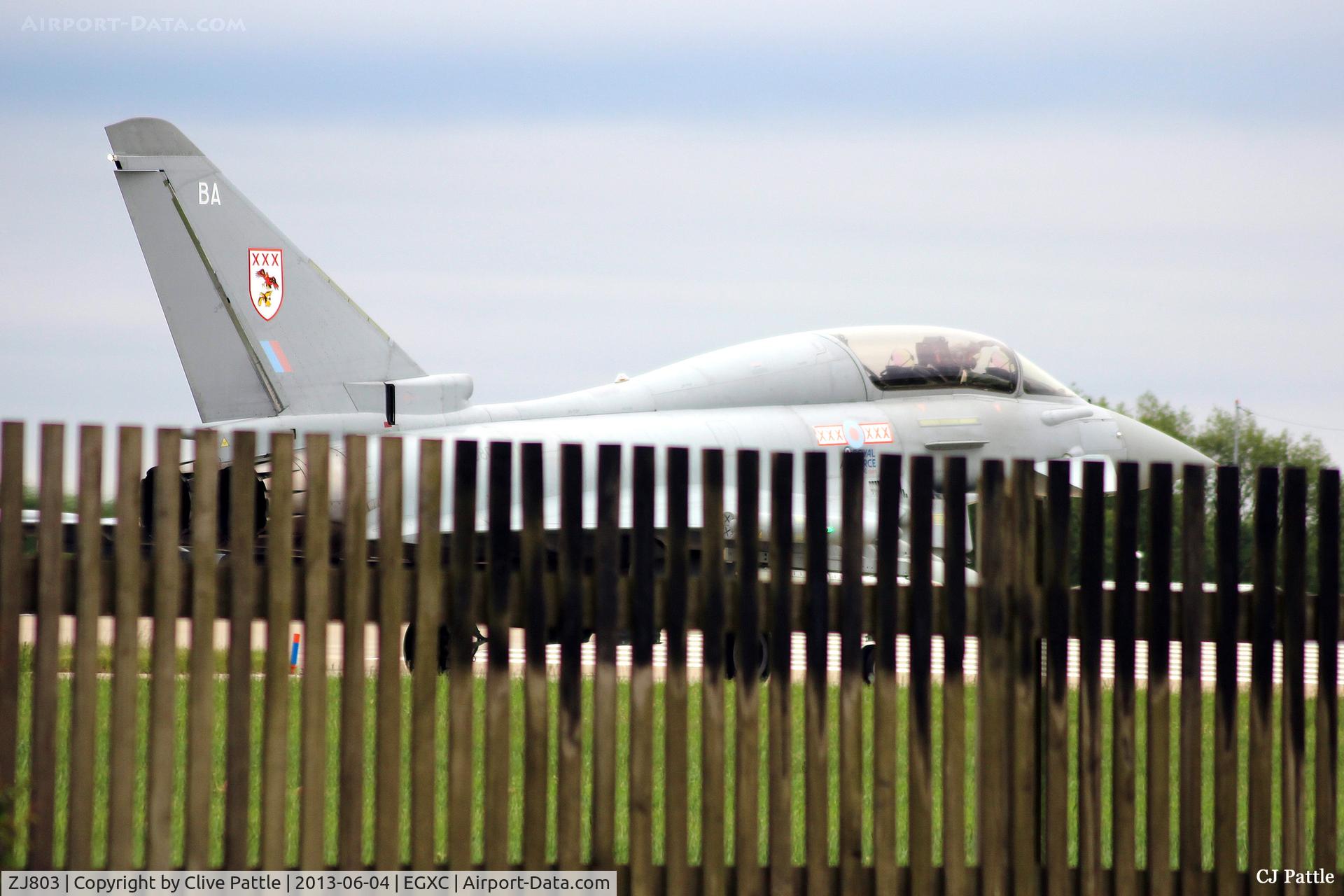 ZJ803, 2003 Eurofighter EF-2000 Typhoon T3 C/N 0013/BT004, In action at RAF Coningsby
