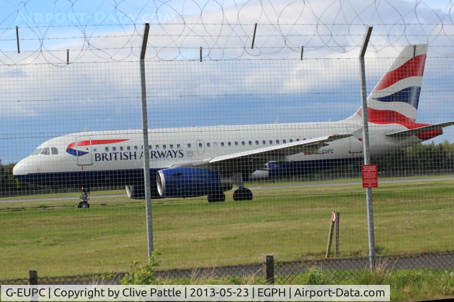 G-EUPC, 1999 Airbus A319-131 C/N 1118, Through the fence at Edinburgh