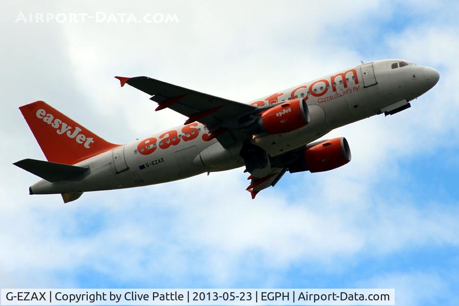 G-EZAX, 2006 Airbus A319-111 C/N 2818, Departure from Edinburgh
