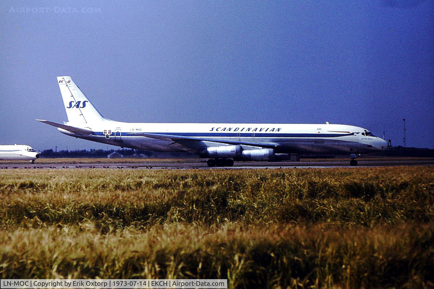 LN-MOC, 1970 Douglas DC-8-62AF C/N 46150, LN-MOC in CPH 1973-07-14