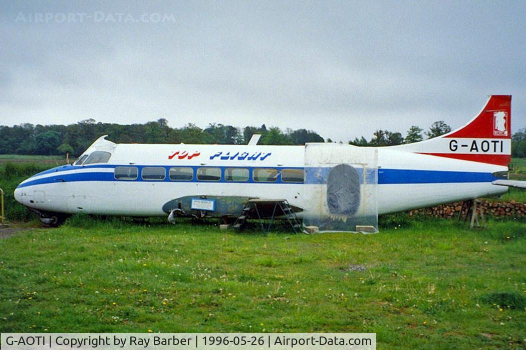 G-AOTI, 1956 De Havilland DH-114 Heron 2D C/N 14107, De Havilland DH.114 Heron 2D [14107] (de Havilland Heritage Museum) London Colney, Herts~G 26/05/1996