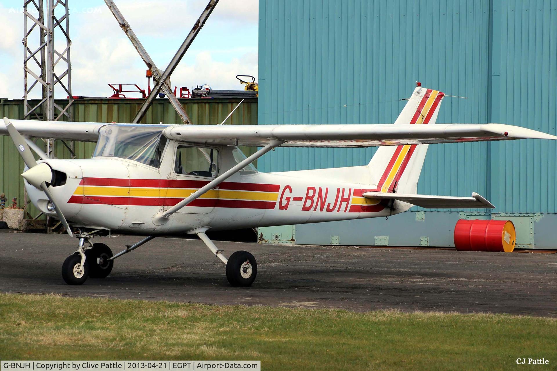 G-BNJH, 1982 Cessna 152 C/N 152-85401, Parked up at Perth EGPT