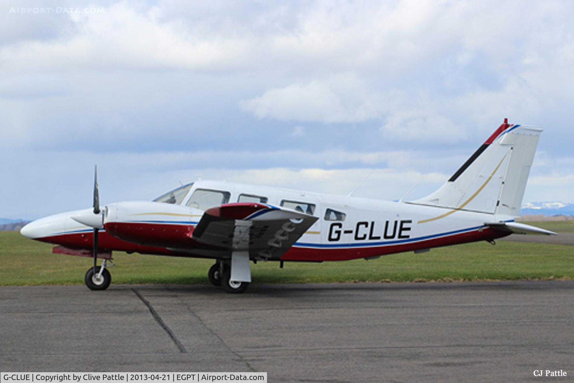 G-CLUE, 1979 Piper PA-34-200T Seneca II C/N 34-7970502, Parked up at Perth EGPT