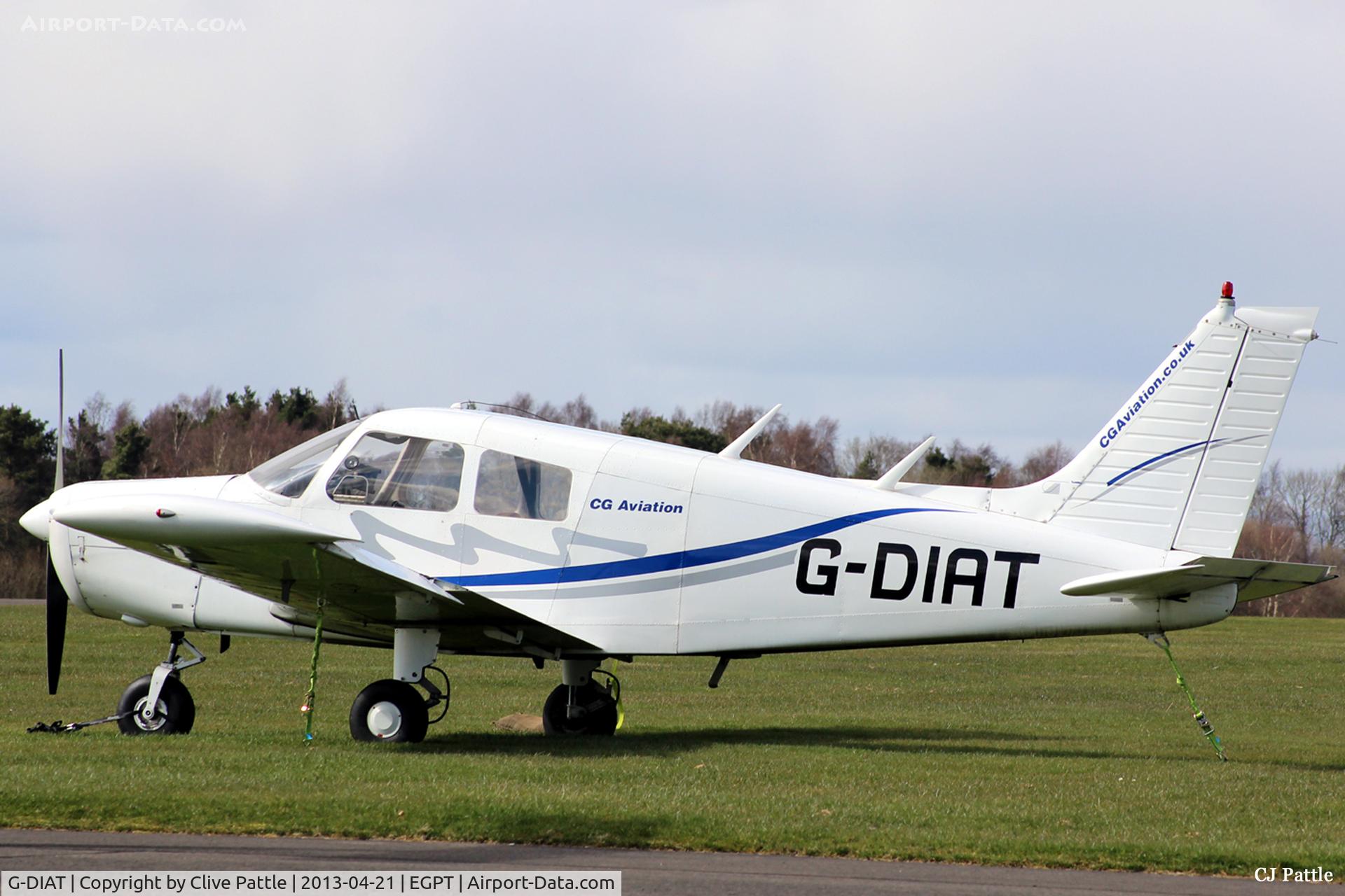 G-DIAT, 1974 Piper PA-28-140 Cherokee Cruiser C/N 28-7425322, At Perth EGPT