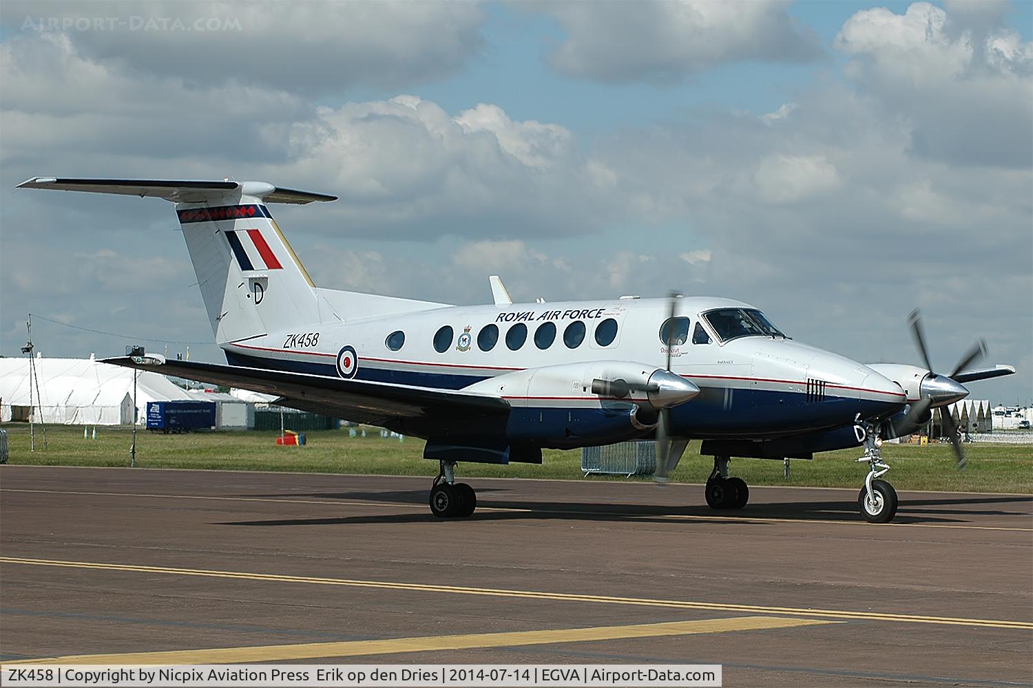 ZK458, 2008 Hawker Beechcraft B200GT King Air C/N BY-32, zk458 taxiing out after attending the RIAT-2014.