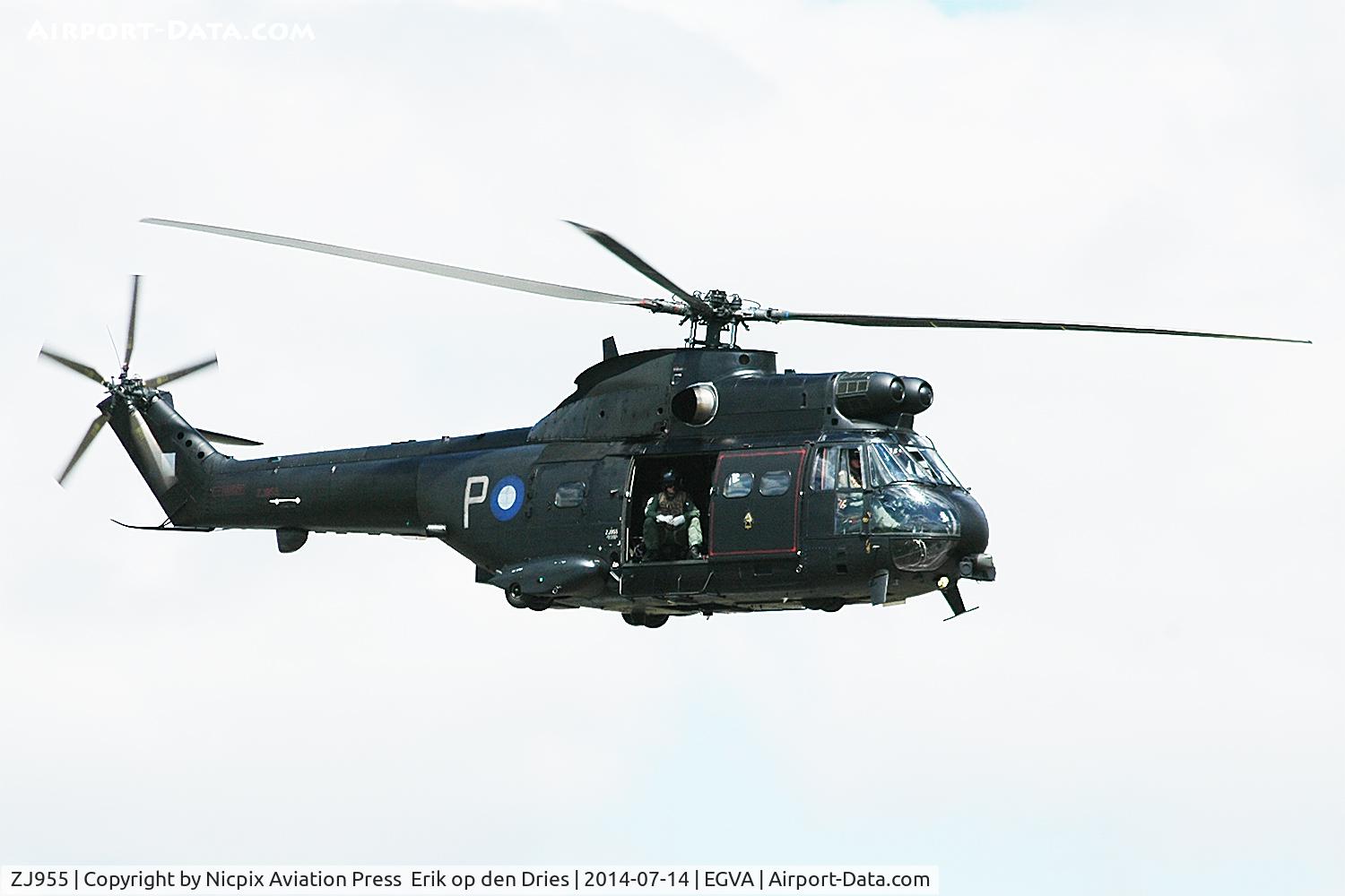 ZJ955, Aerospatiale Puma HC.2 C/N 1363, Puma HC.2 ZJ955/P seen here leaving RAF Fairford