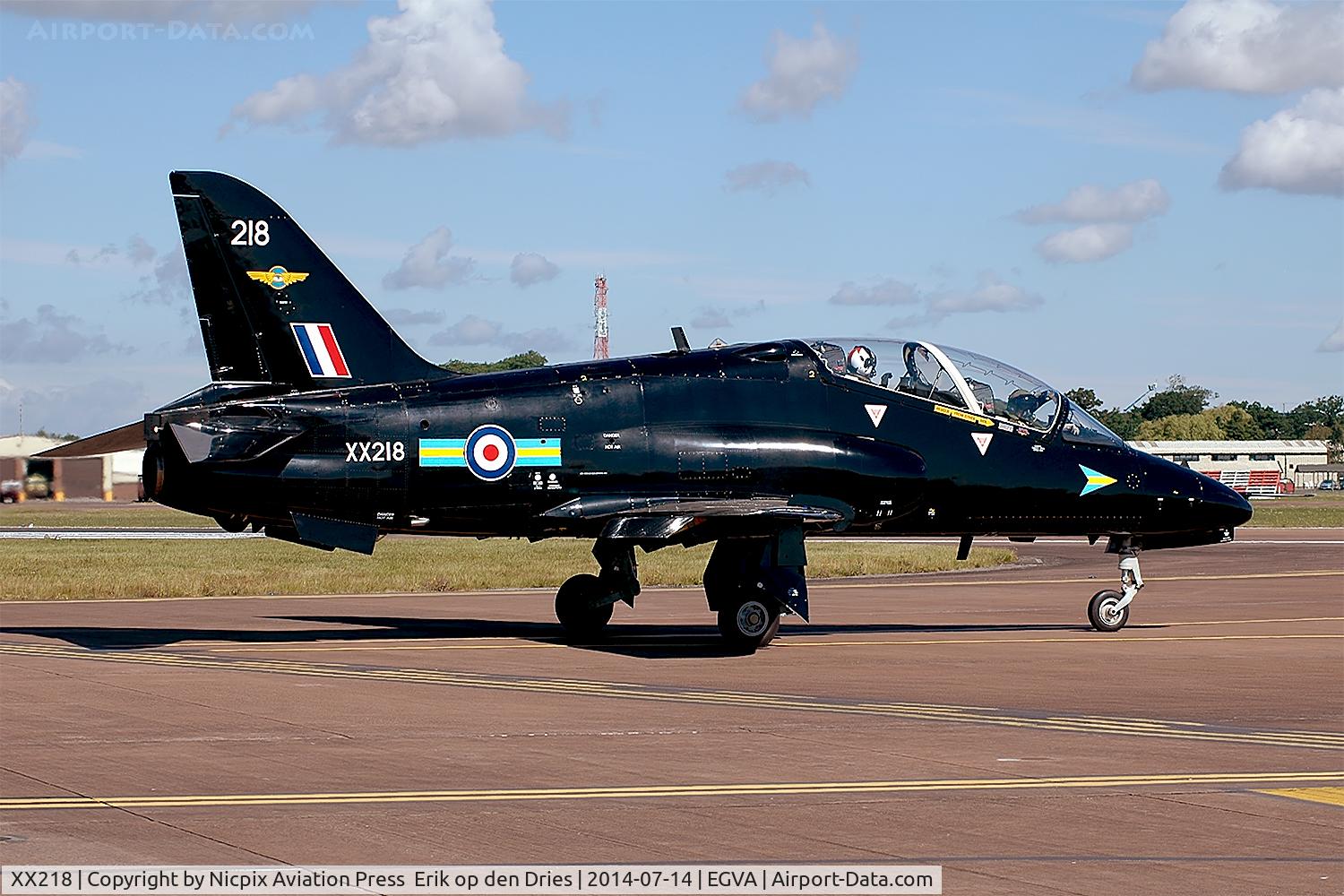 XX218, 1978 Hawker Siddeley Hawk T.1A C/N 054/312054, RAF Hawk T.1A XX218 is assigned to no.208 (R) sqn
