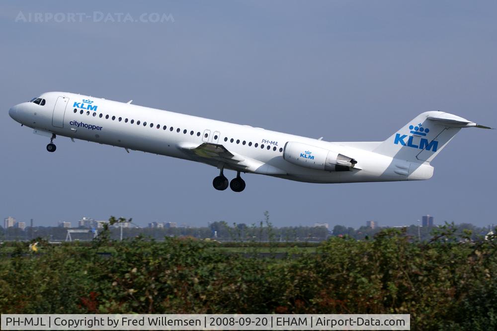 PH-MJL, 1994 Fokker 100 (F-28-0100) C/N 11527, KLM CITYHOPPER