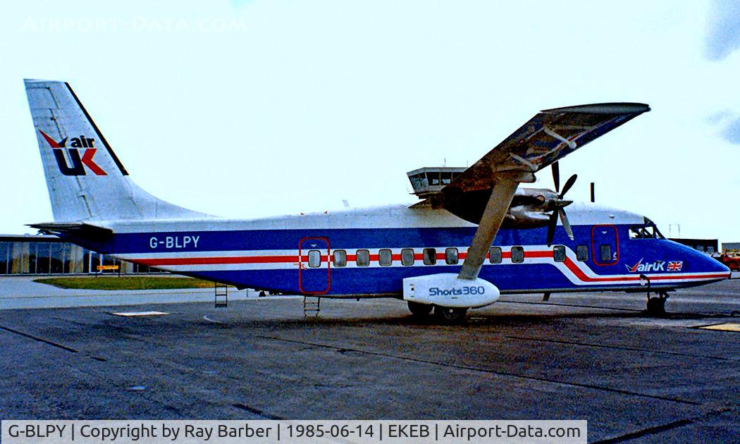 G-BLPY, 1984 Short 360-100 C/N SH.3660, Shorts 360-300 [SH3413] (Air UK) Esbjerg~OY 14/06/1985. From a slide.