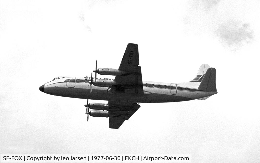 SE-FOX, 1958 Vickers Viscount 814 C/N 340, Copenhagen 30.6.77