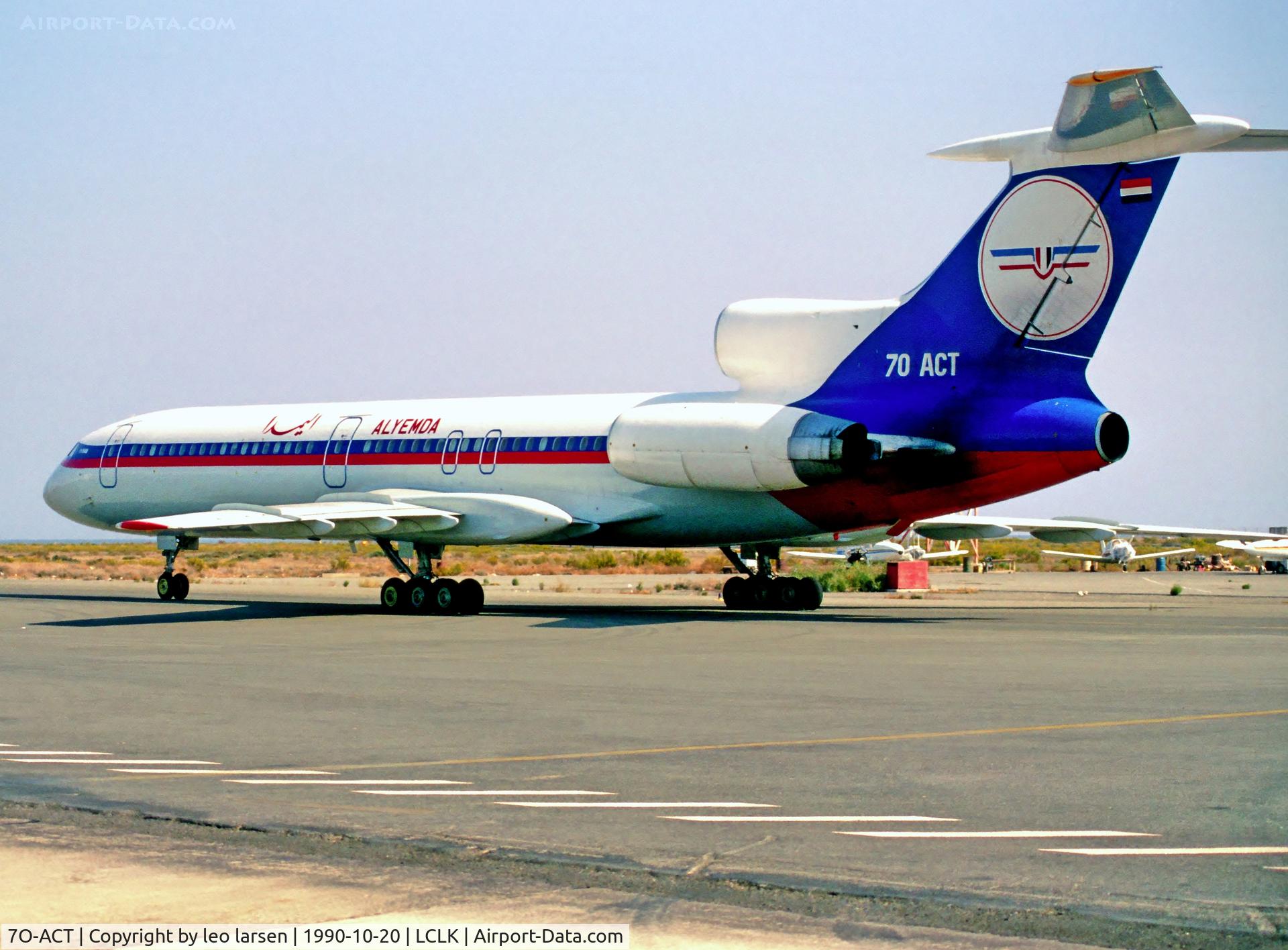 7O-ACT, 1989 Tupolev Tu-154M C/N 89A822, Larnaca LCA