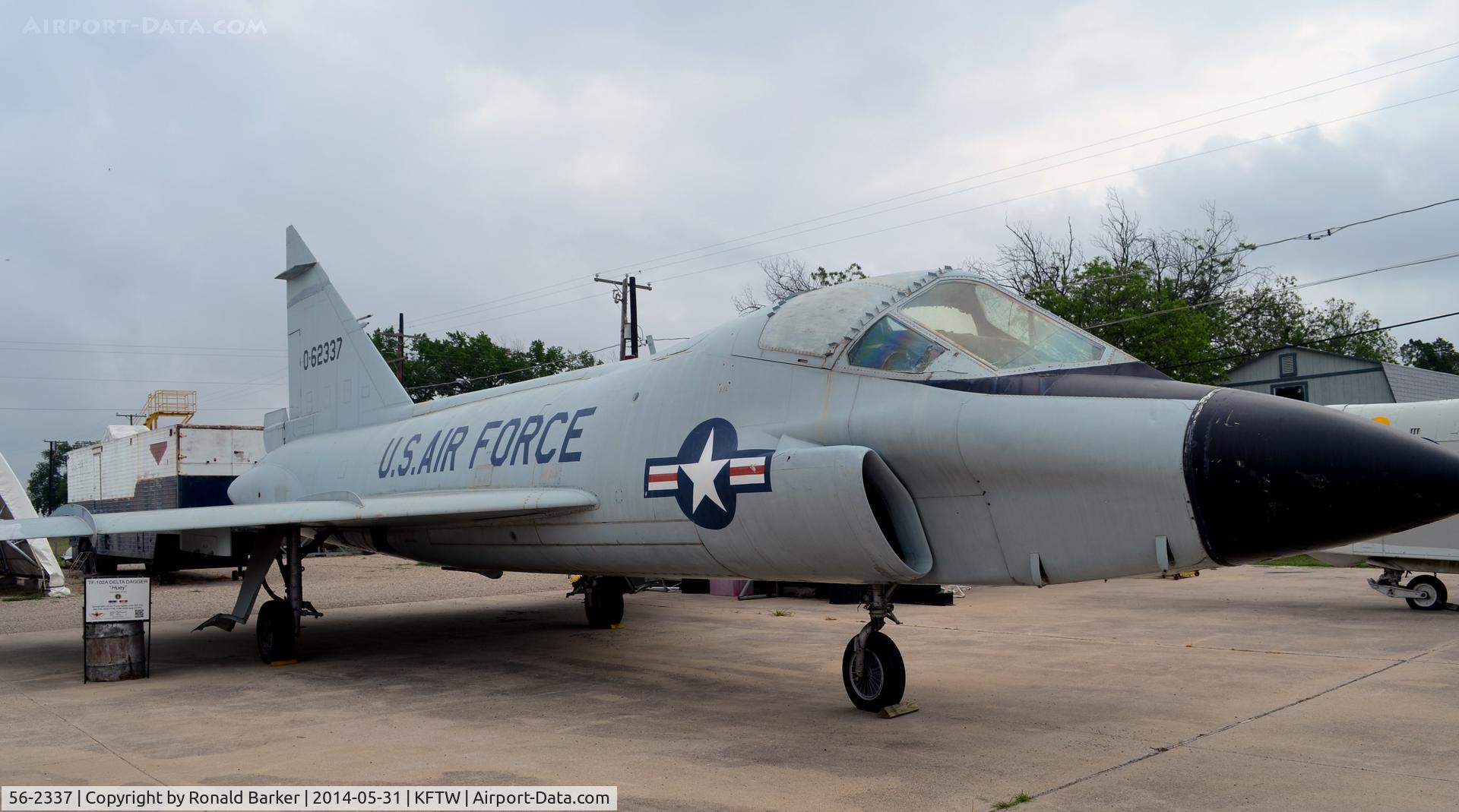 56-2337, 1956 Convair TF-102A Delta Dagger C/N Not found 56-2337, Two seat TF-102A Fort Worth Aviation Museum