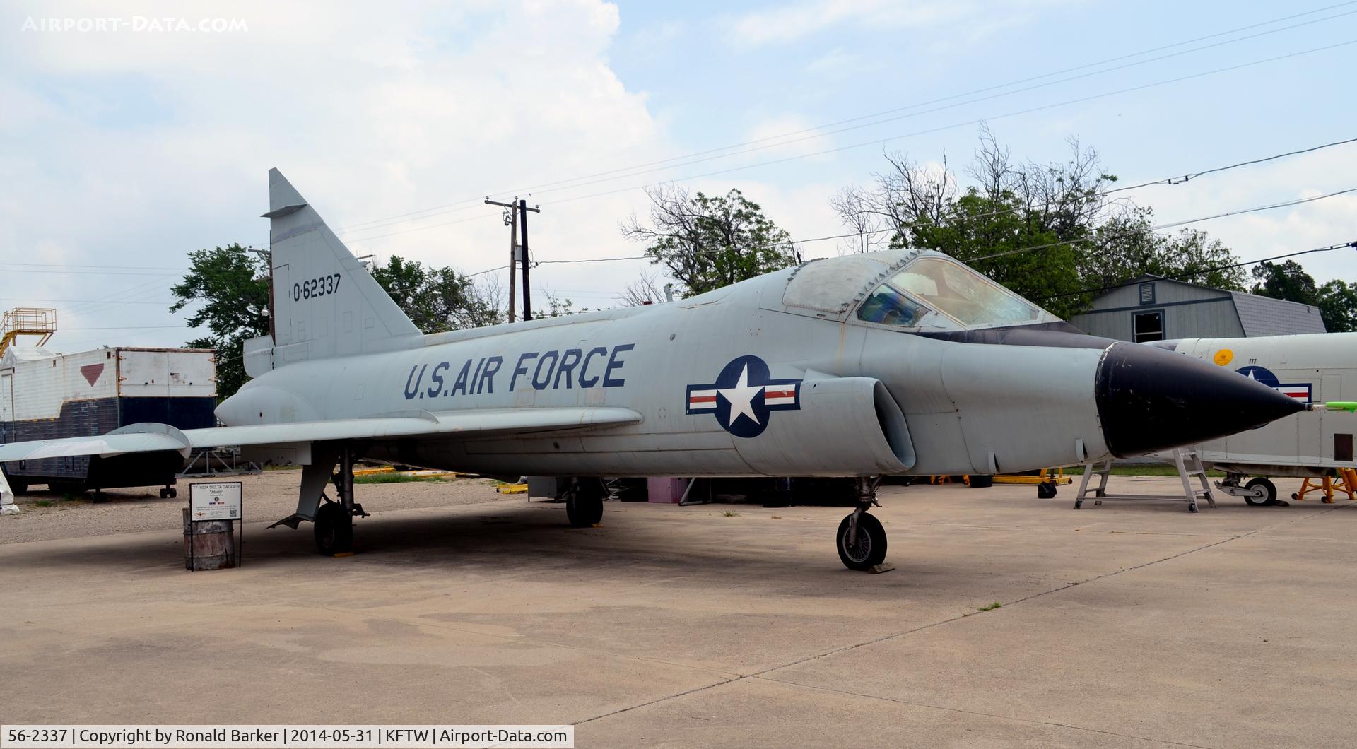 56-2337, 1956 Convair TF-102A Delta Dagger C/N Not found 56-2337, Two seat TF-102A Fort Worth Aviation Museum