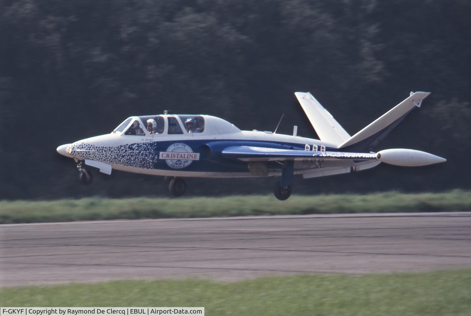 F-GKYF, Fouga CM-170 Magister C/N 315, At the Ursel Airshow in July 1997.