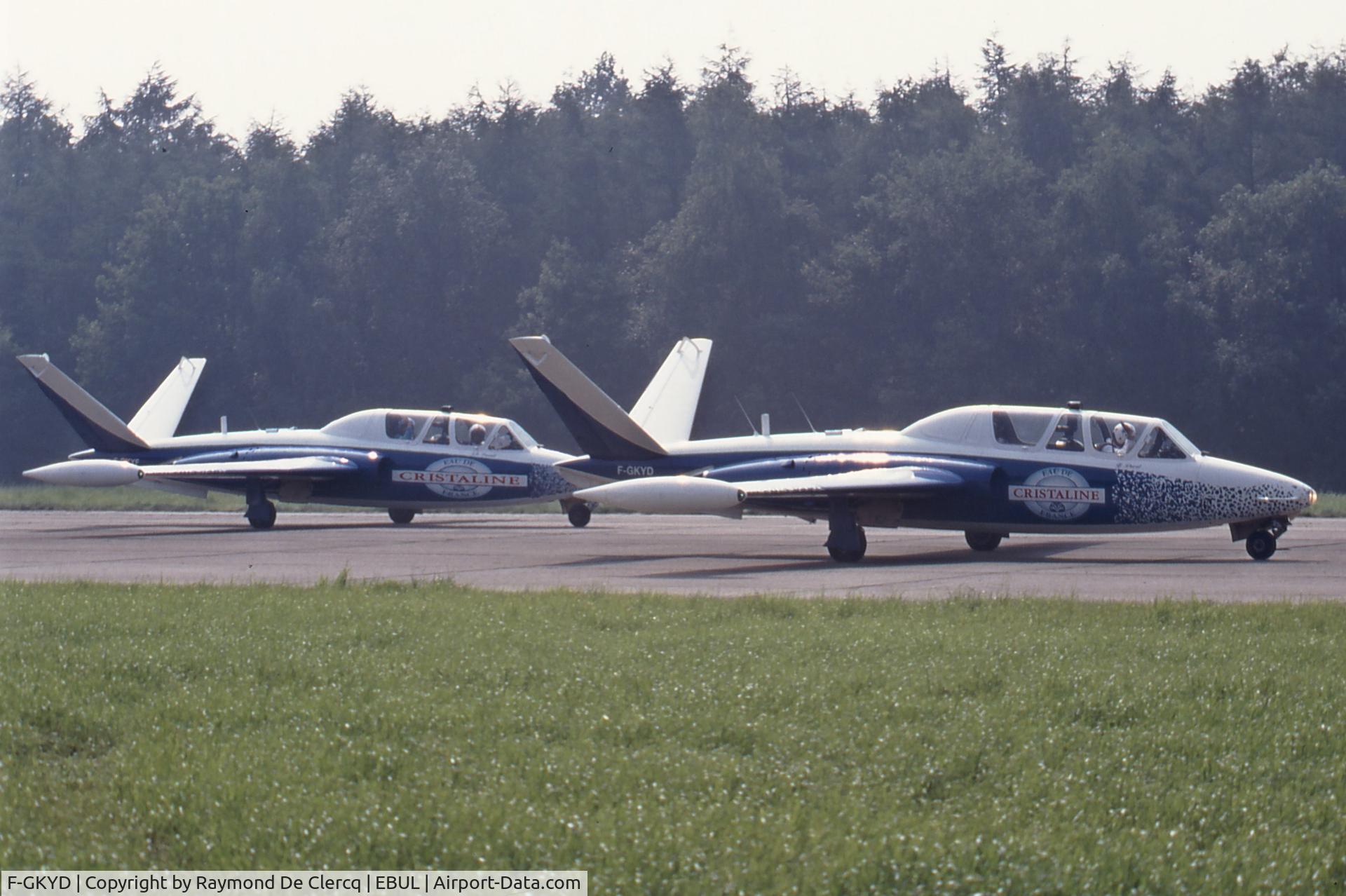 F-GKYD, Fouga CM-170 Magister C/N 172, Together with F-GKYF at the Ursel Airshow in July 1997.