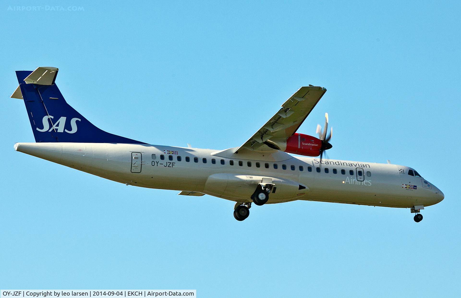 OY-JZF, 2014 ATR 72-212A C/N 1165, Copenhagen 4.9.14