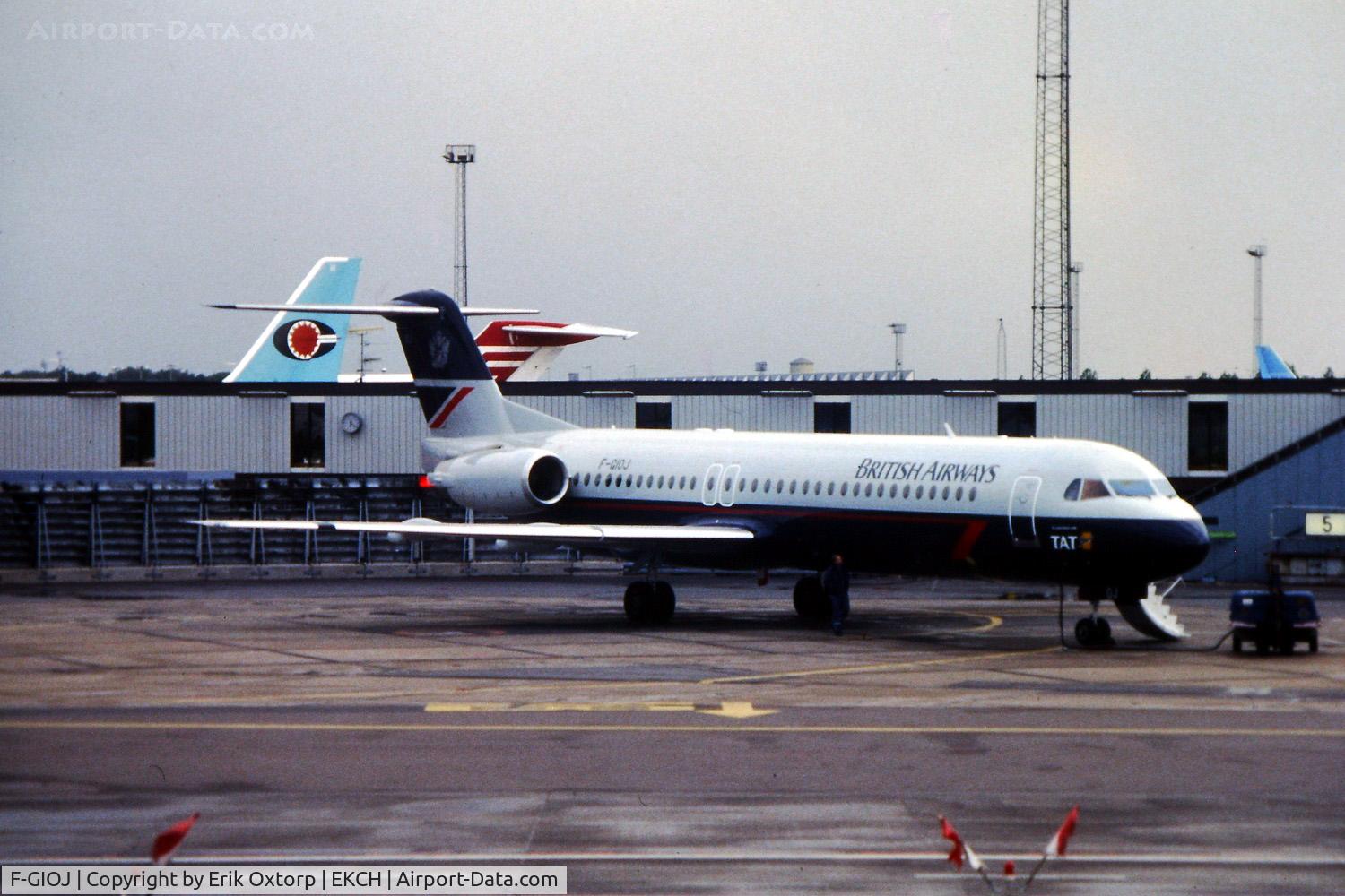 F-GIOJ, 1993 Fokker 100 (F-28-0100) C/N 11454, F-GIOJ in CPH 1993-07