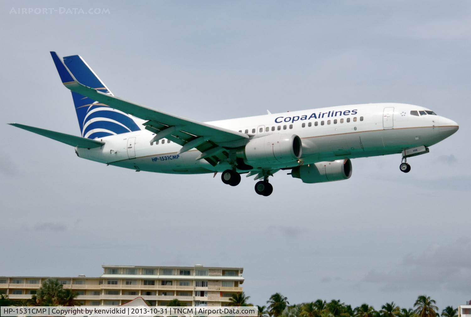 HP-1531CMP, 2006 Boeing 737-7V3 C/N 34536, On short finals to St Maarten.