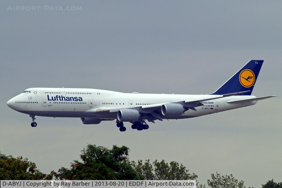 D-ABYJ, 2013 Boeing 747-830 C/N 37834, Boeing 747-830 [37834] (Lufthansa) Frankfurt~D 20/08/2013