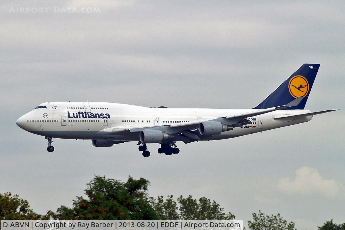 D-ABVN, 1992 Boeing 747-430 C/N 26427, Boeing 747-430 [26427] (Lufthansa) Frankfurt~D 20/08/2013