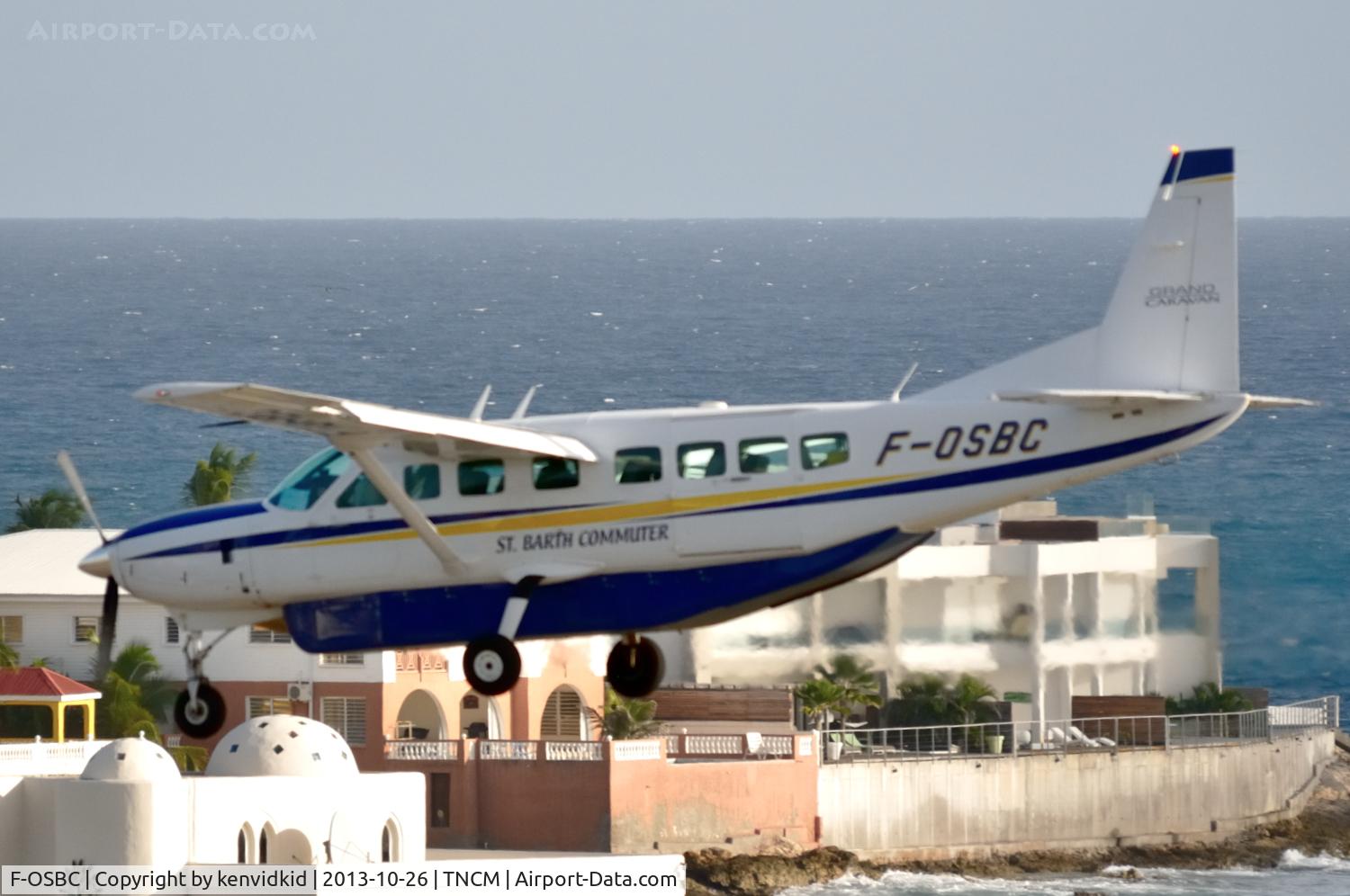 F-OSBC, 2010 Cessna 208B Grand Caravan C/N 208B2188, On short finals to St Maarten.