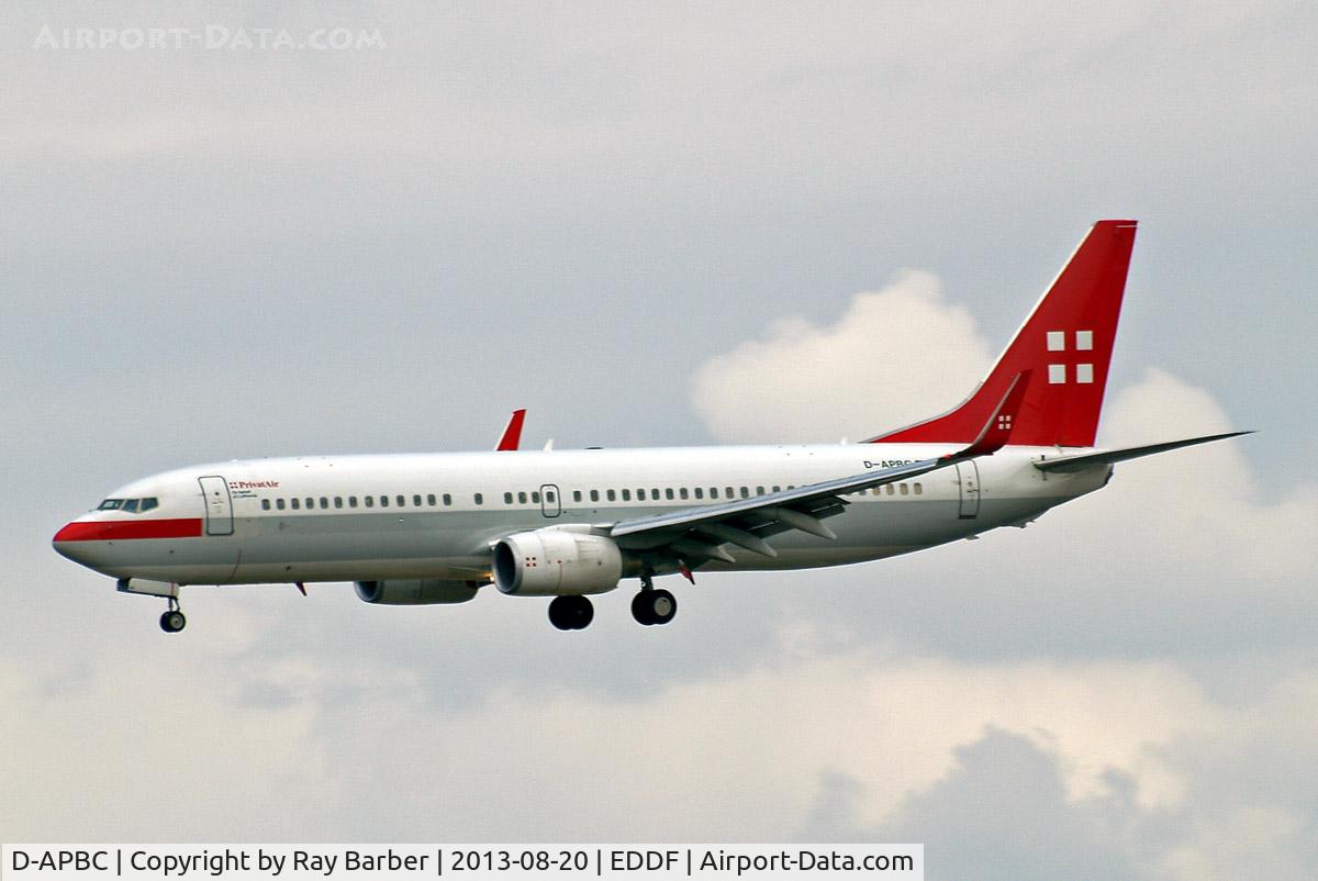 D-APBC, 2004 Boeing 737-8BK C/N 33016, Boeing 737-8BK [33016] (PrivatAir) Frankfurt~D 20/08/2013