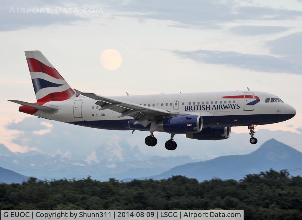 G-EUOC, 2001 Airbus A319-131 C/N 1537, Landing rwy 23