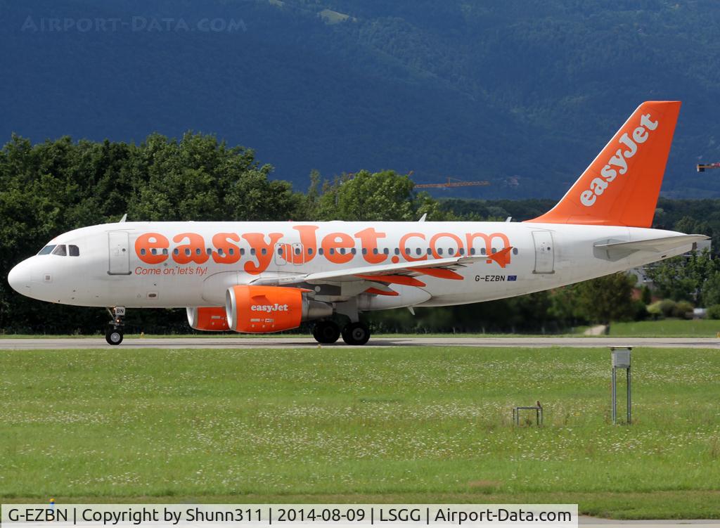 G-EZBN, 2007 Airbus A319-111 C/N 3061, Ready for take off rwy 23