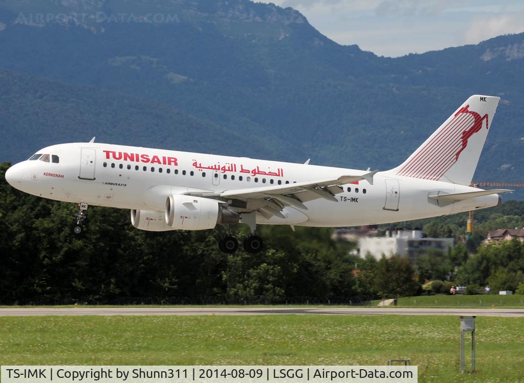 TS-IMK, 1998 Airbus A319-114 C/N 880, Landing rwy 23