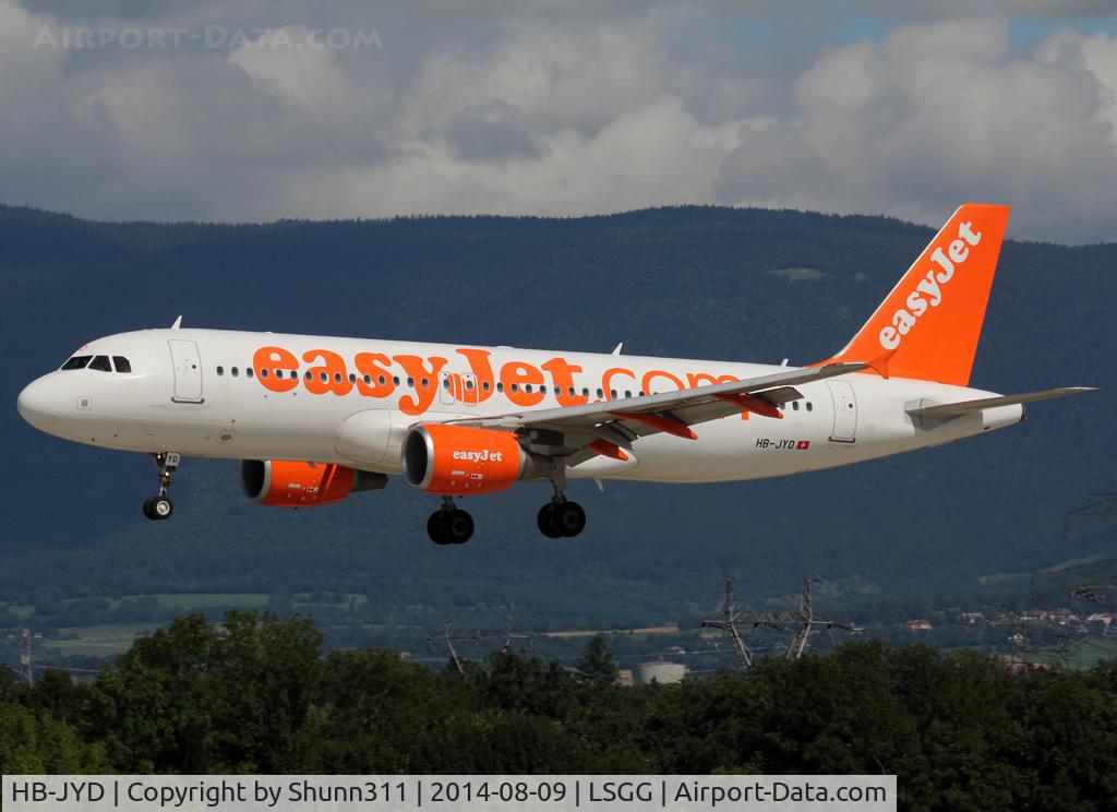 HB-JYD, 2011 Airbus A320-214 C/N 4646, Landing rwy 23