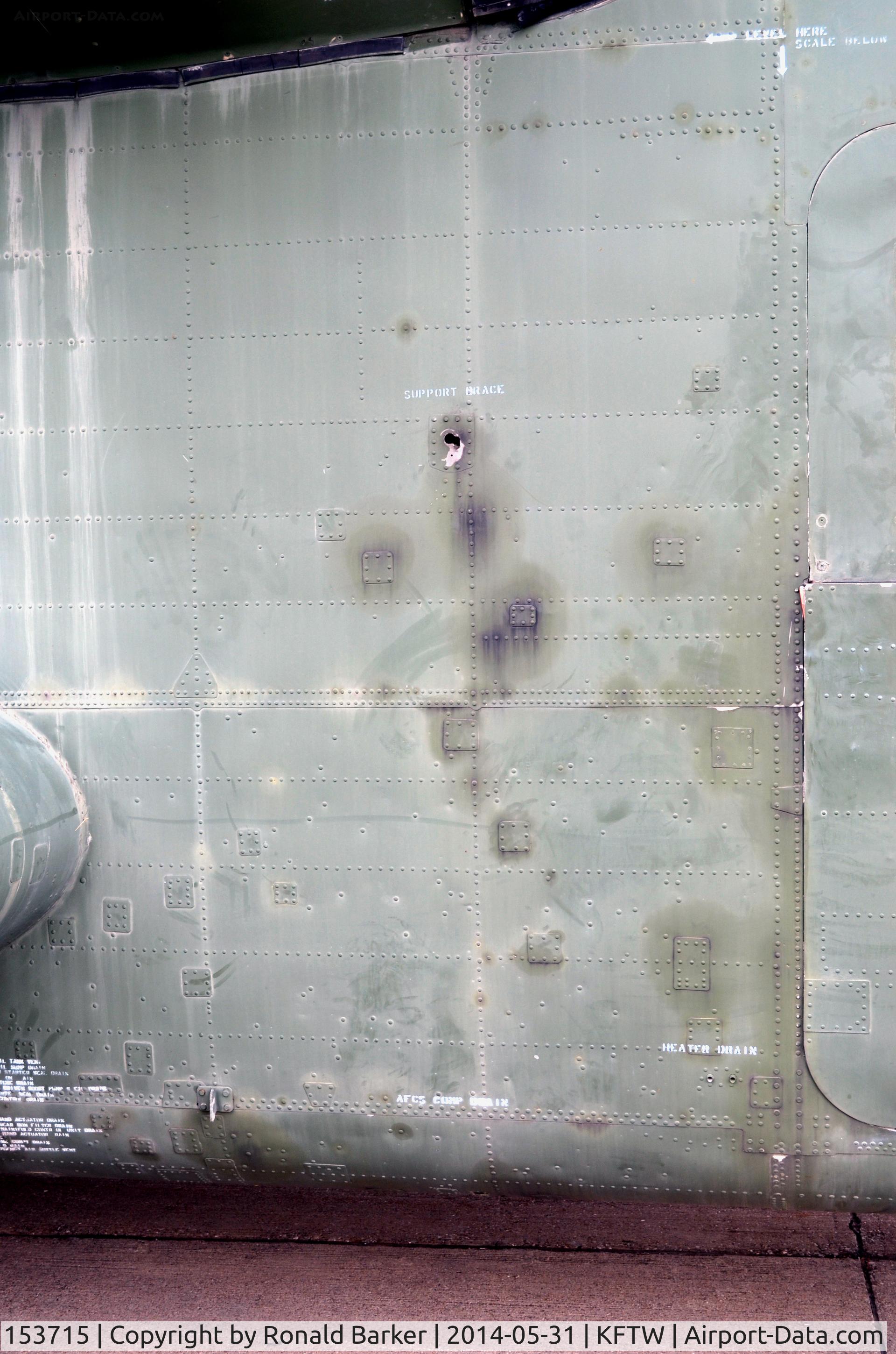 153715, Sikorsky CH-53A Sea Stallion C/N 65-105, Sheet metal work covering bullet holes on 
