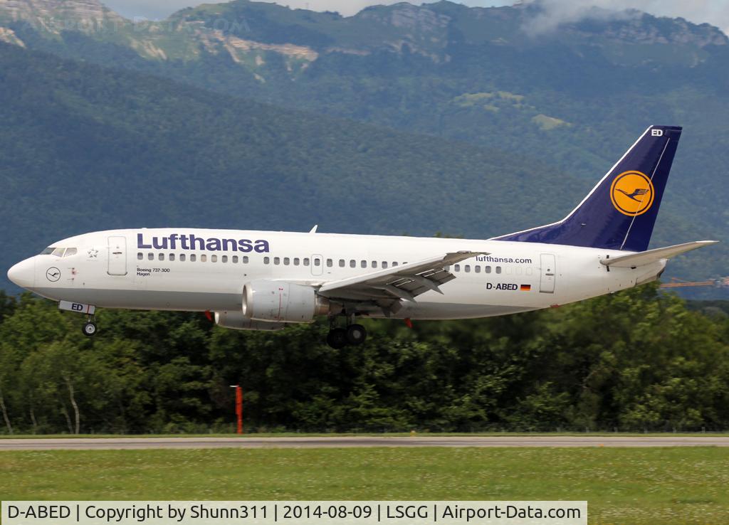 D-ABED, 1991 Boeing 737-330 C/N 25215, Landing rwy 23