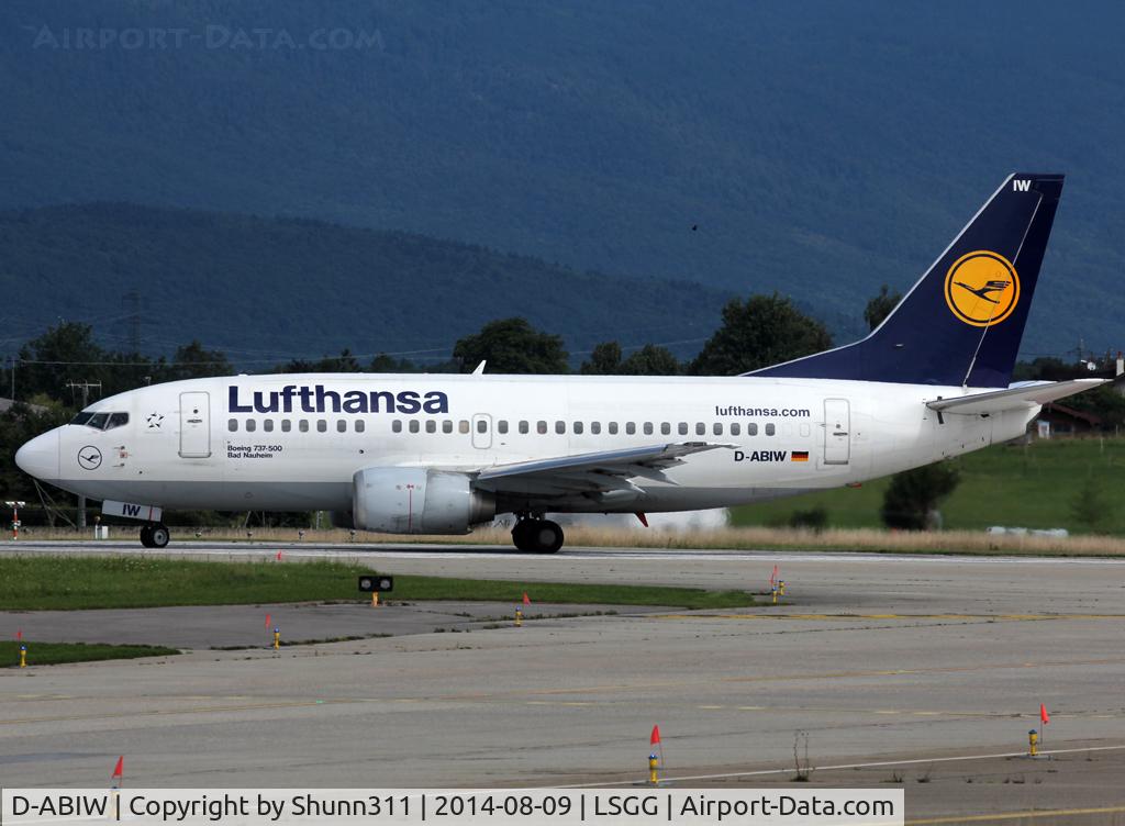 D-ABIW, 1991 Boeing 737-530 C/N 24945, Lining up rwy 23 for departure...
