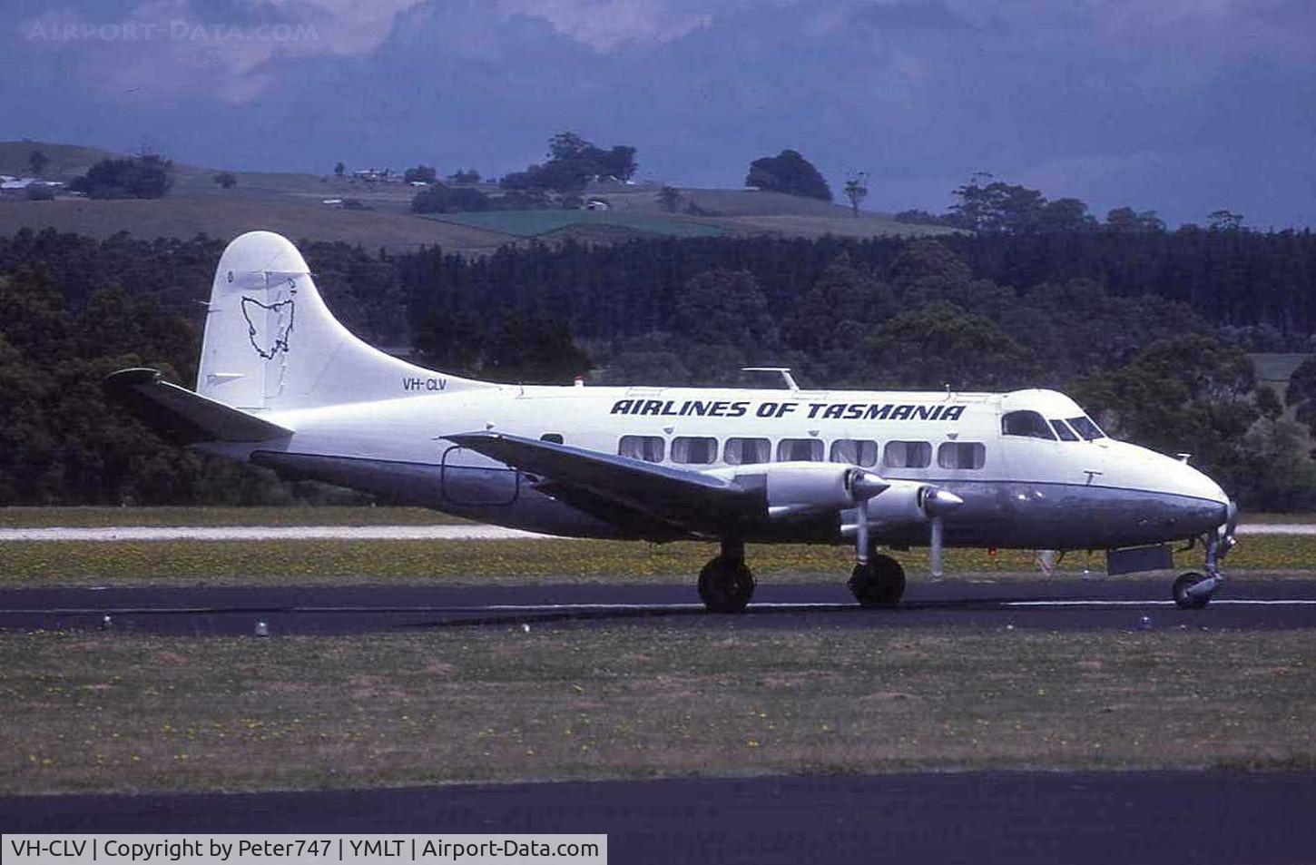 VH-CLV, De Havilland 114 Riley Heron C/N 14124, Photo taken in December 1984 at Launceston Airport