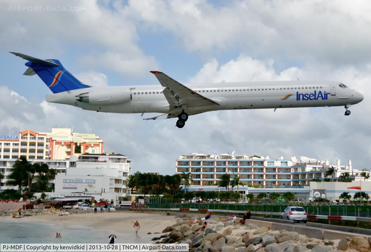 PJ-MDF, 1991 McDonnell Douglas MD-83 (DC-9-83) C/N 53014, On short finals at St Maarten.