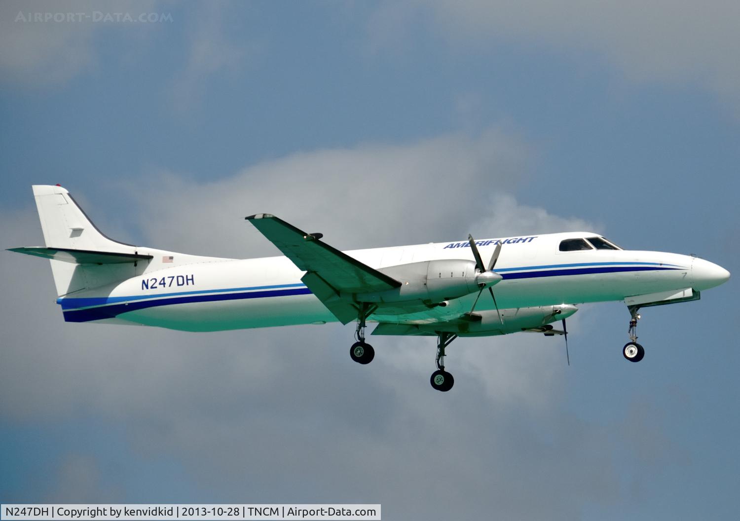 N247DH, 1985 Fairchild SA-227AT Merlin IVC C/N AT-626B, On short finals at St Maarten.