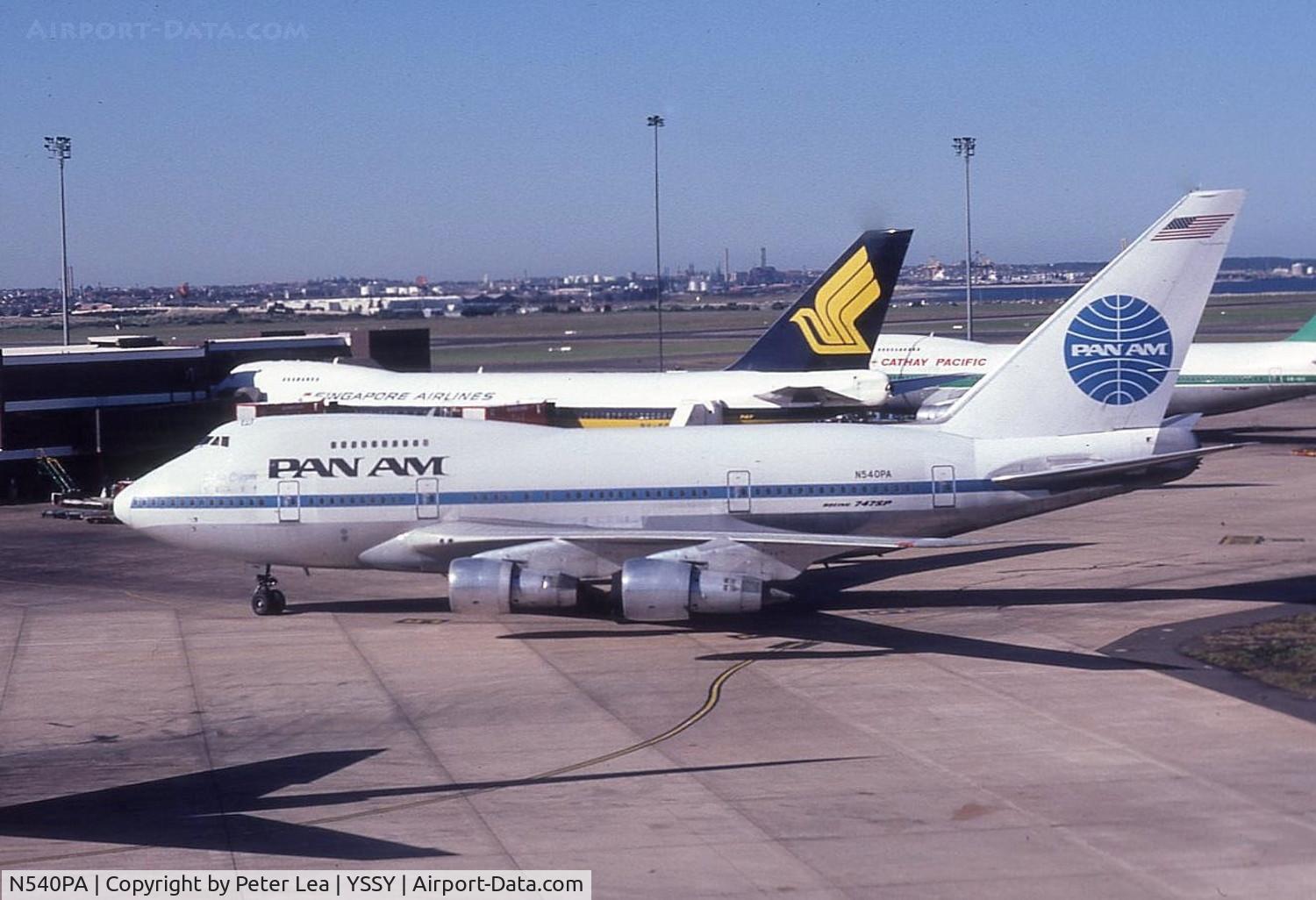 N540PA, 1979 Boeing 747SP-21 C/N 21649, PanAm Boeing 747-21SP at Sydney Airport during 1983