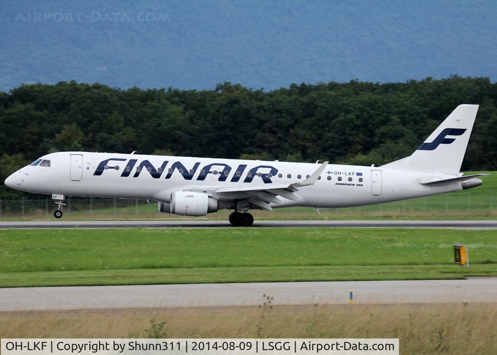 OH-LKF, 2007 Embraer 190LR (ERJ-190-100LR) C/N 19000066, Landing rwy 23