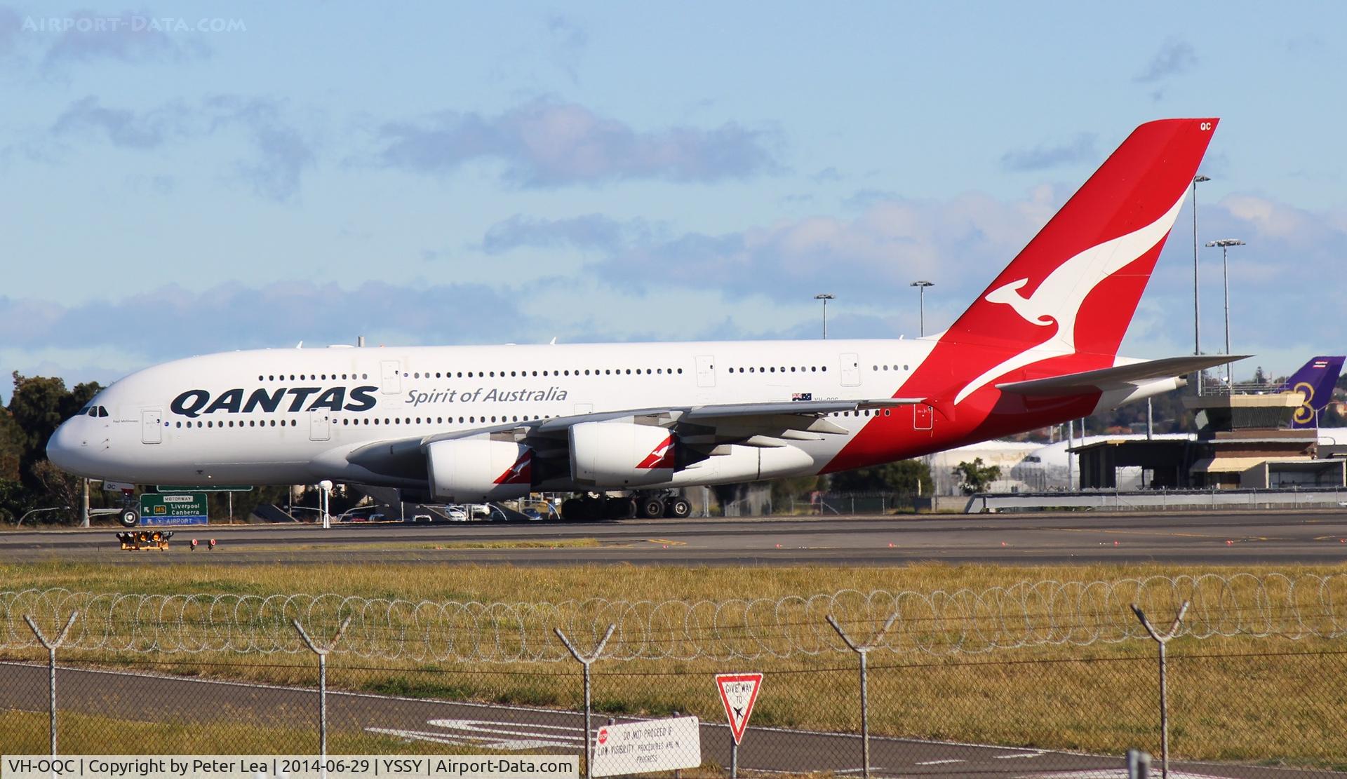 VH-OQC, 2008 Airbus A380-842 C/N 022, Qantas Airbus A380 VH-OQC at Sydney Airport