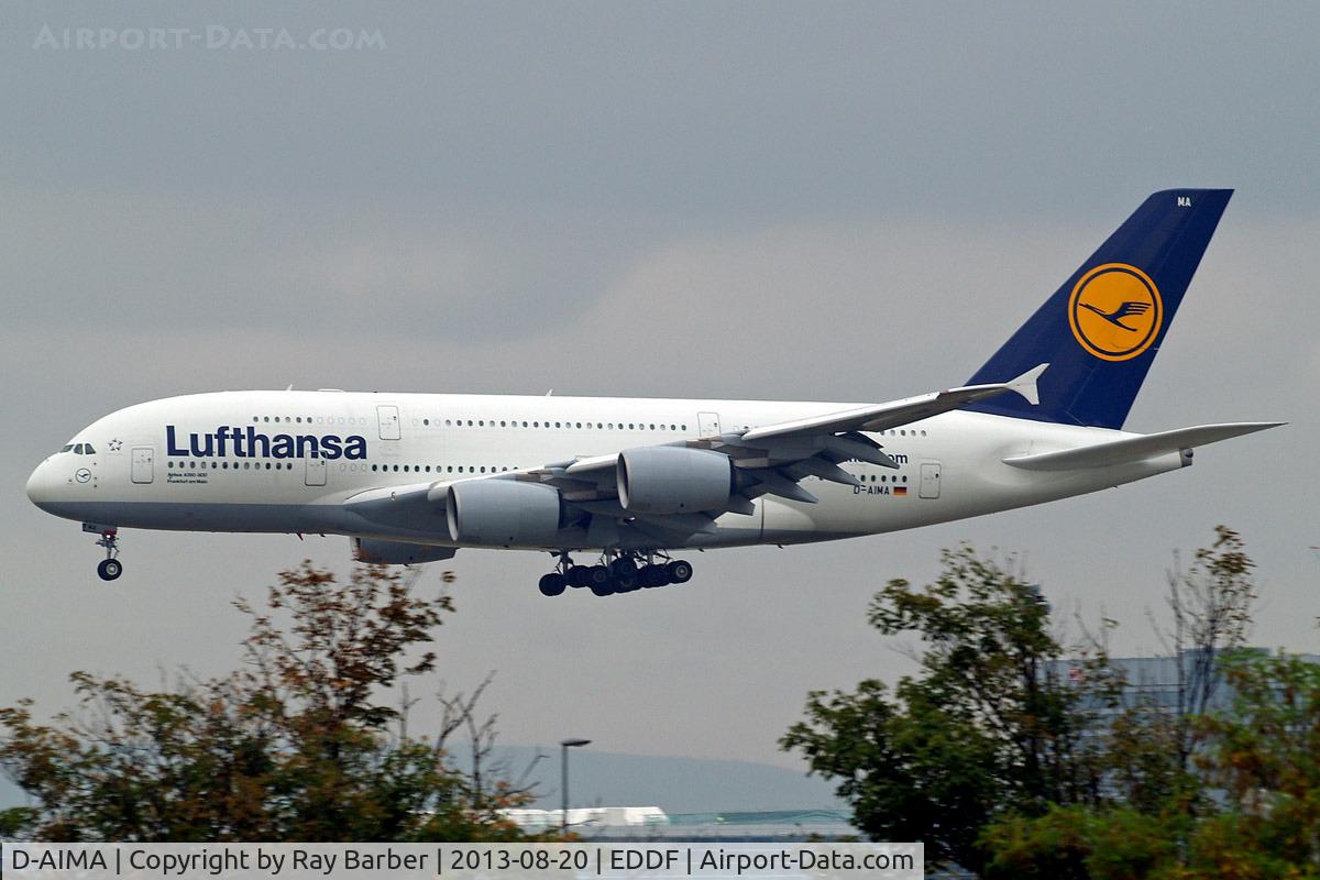 D-AIMA, 2010 Airbus A380-841 C/N 038, Airbus A380-841 [038] (Lufthansa) Frankfurt~D 20/08/2013