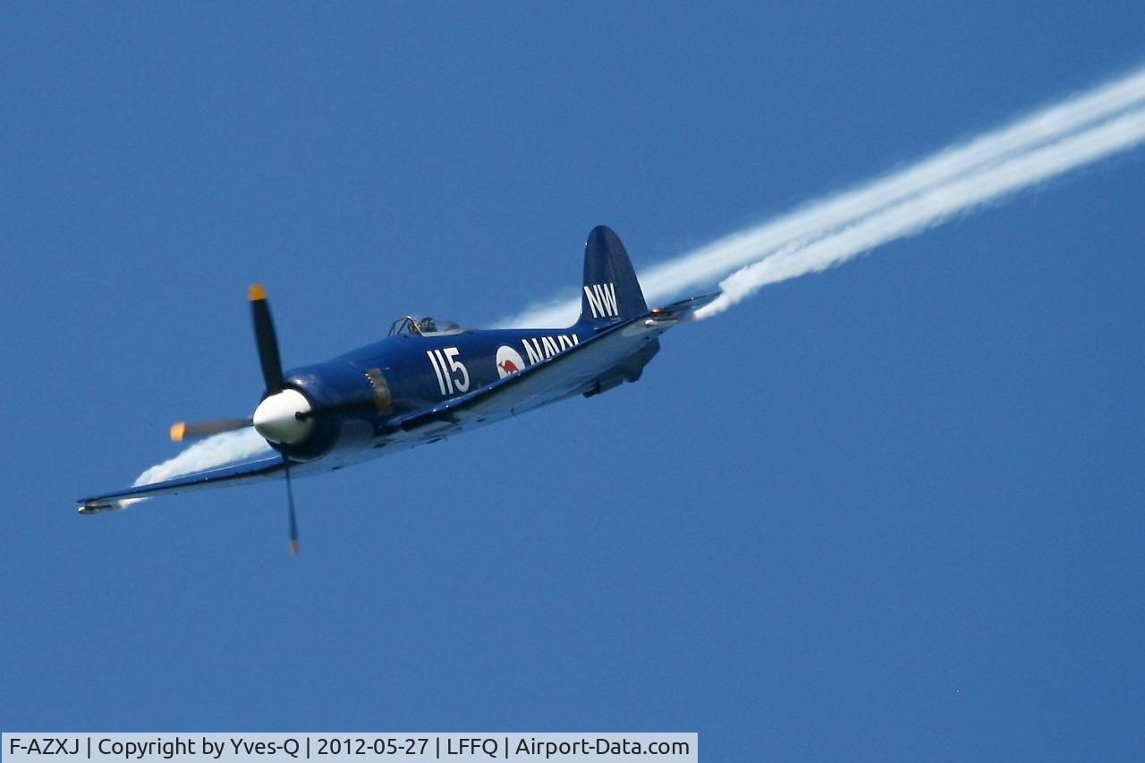 F-AZXJ, 1949 Hawker Sea Fury FB.11 C/N 37733, Hawker Sea Fury FB MK-11, La Ferté Alais Airfield (LFFQ) Air Show 2012
