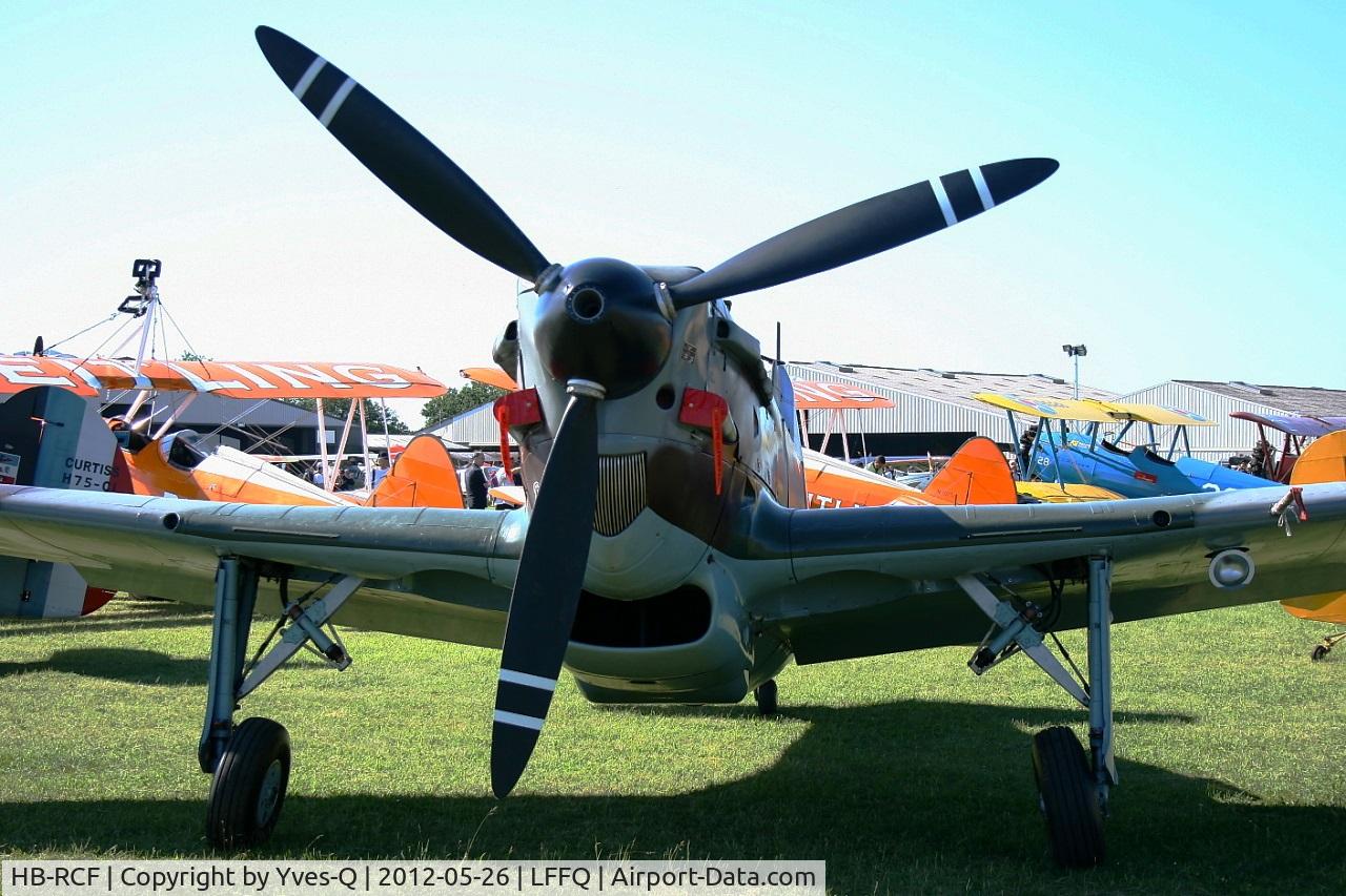 HB-RCF, 1942 Morane-Saulnier D-3801 (MS-412) C/N 194, Morane Saulnier MS-412 (EKW D-3801), Swiss Historic Aircraft Collection, La Ferté-Alais Airfield (LFFQ) Air show 2012