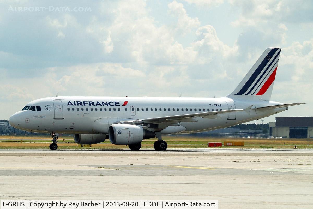 F-GRHS, 2001 Airbus A319-111 C/N 1444, Airbus A319-111 [1444] (Air France) Frankfurt~D 20/08/2013