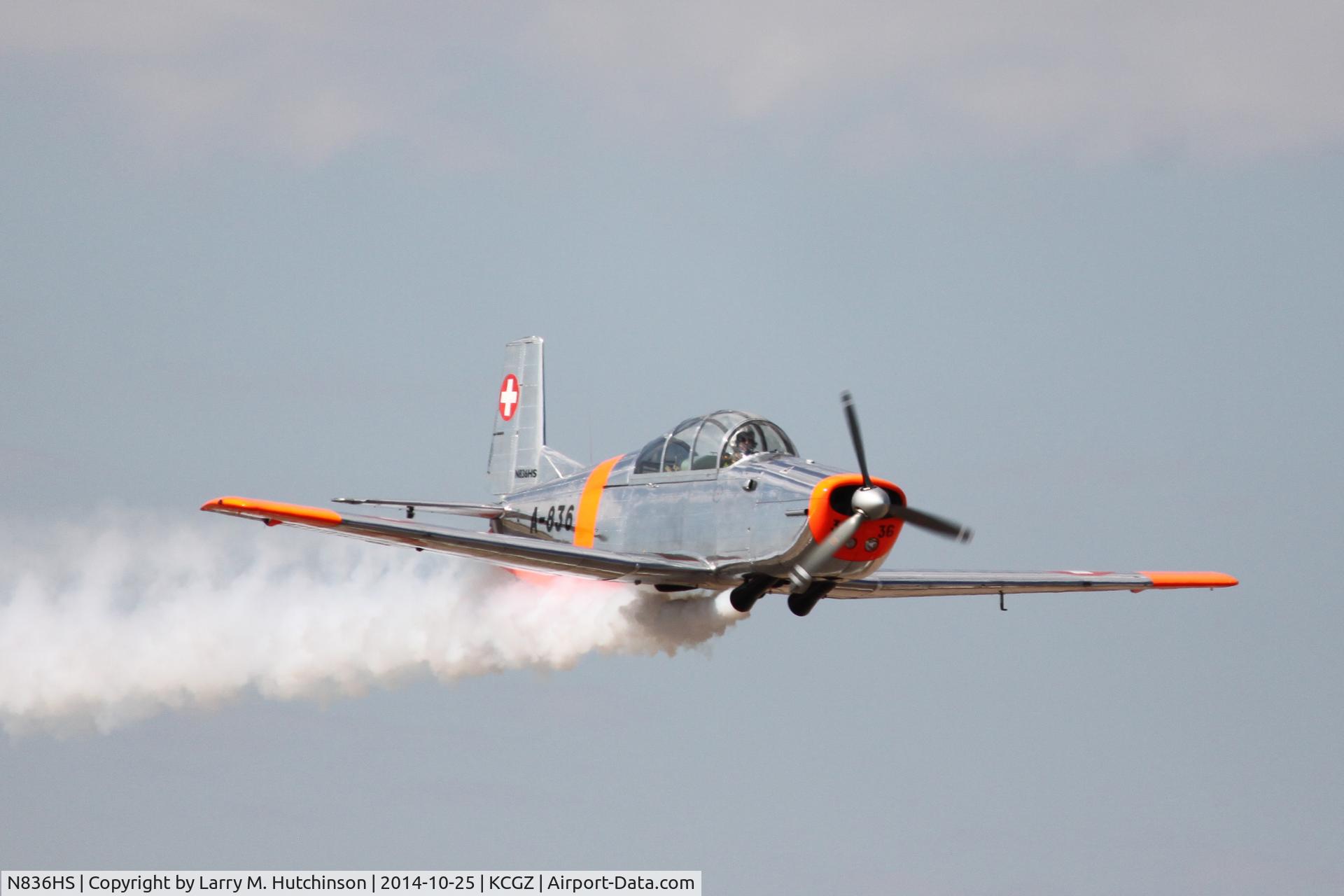 N836HS, 1959 Pilatus P3-05 C/N 474-23, Copperstate Fly-In Casa Grande, AZ 10-2014